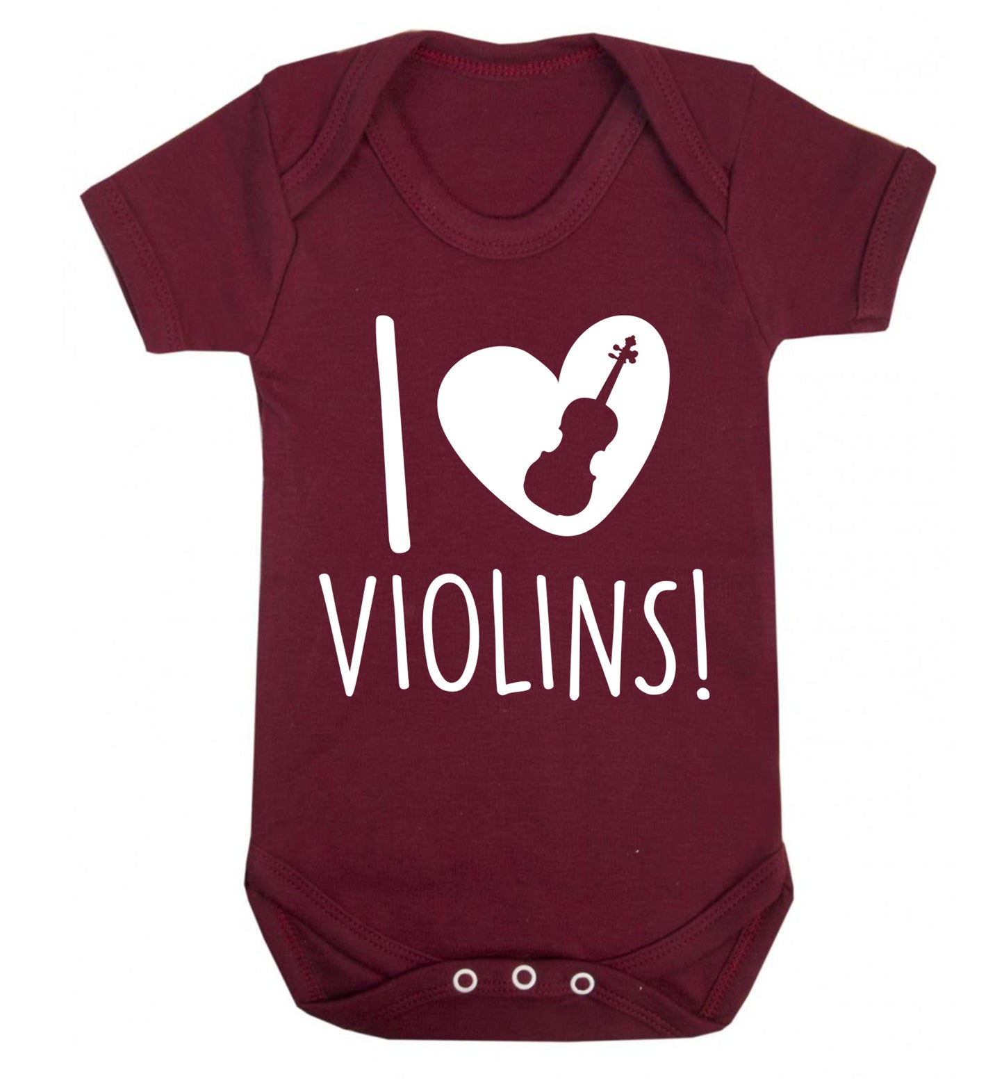 I Love Violins Baby Vest maroon 18-24 months