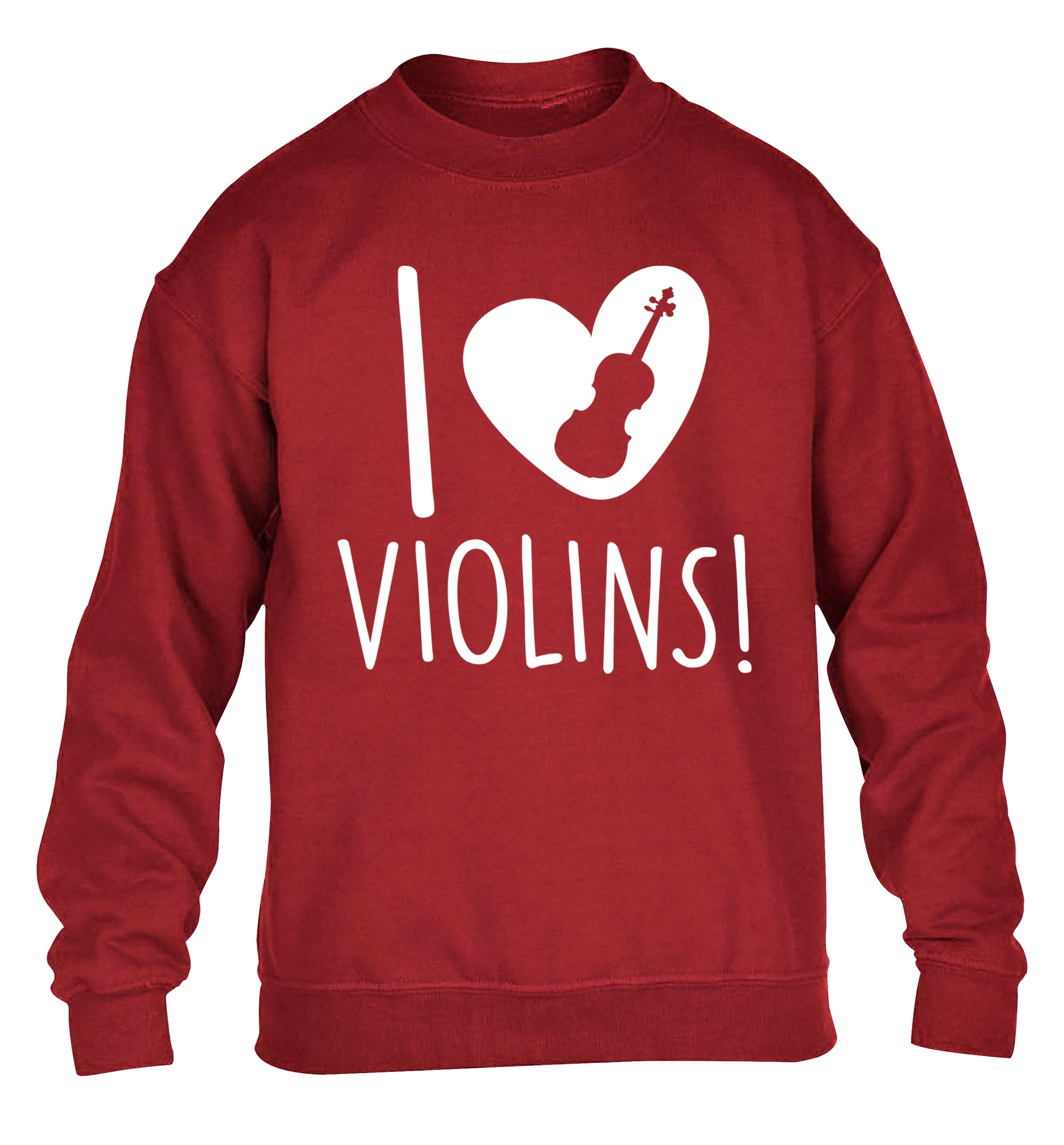 I Love Violins children's grey sweater 12-13 Years
