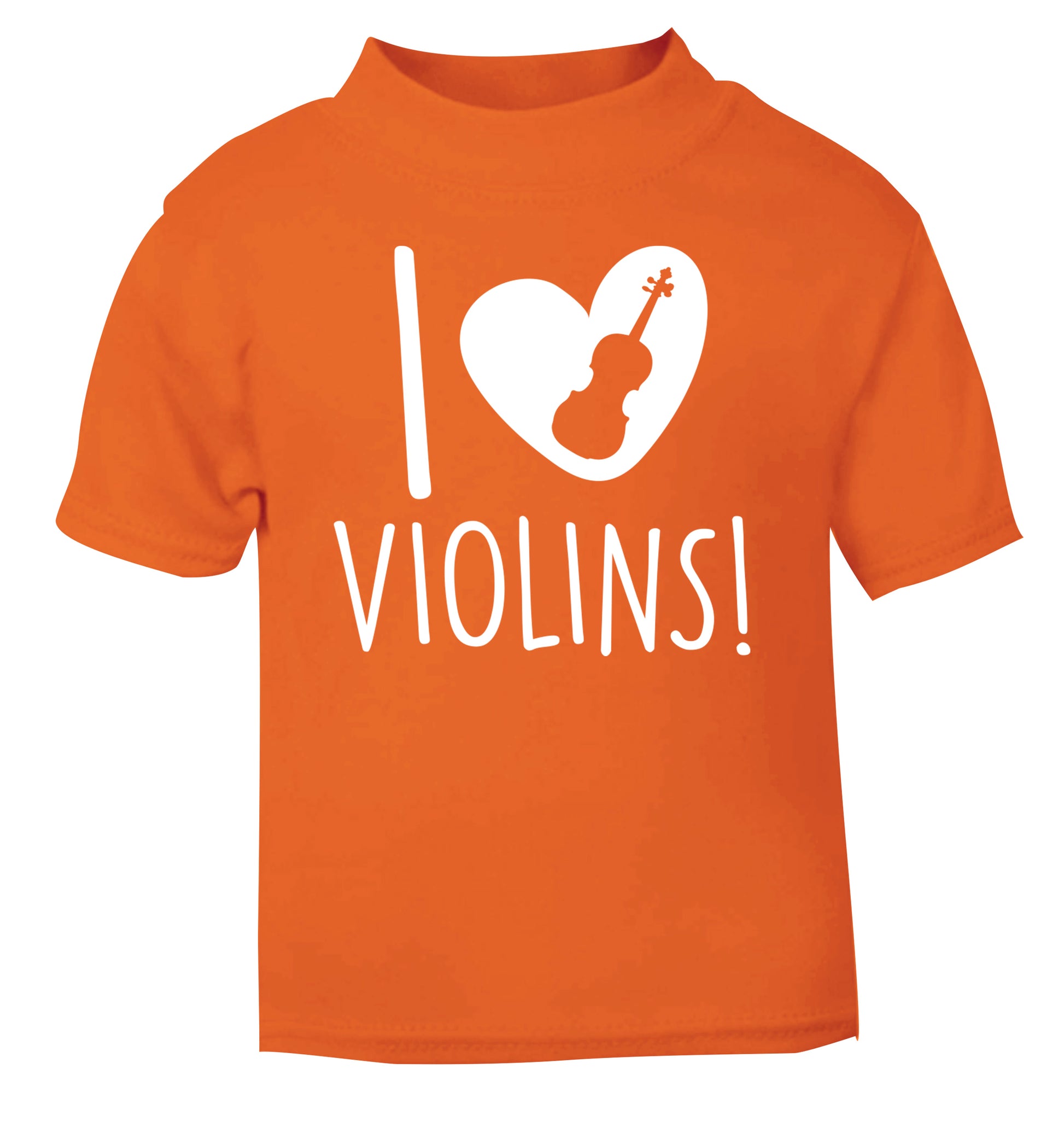 I Love Violins orange Baby Toddler Tshirt 2 Years