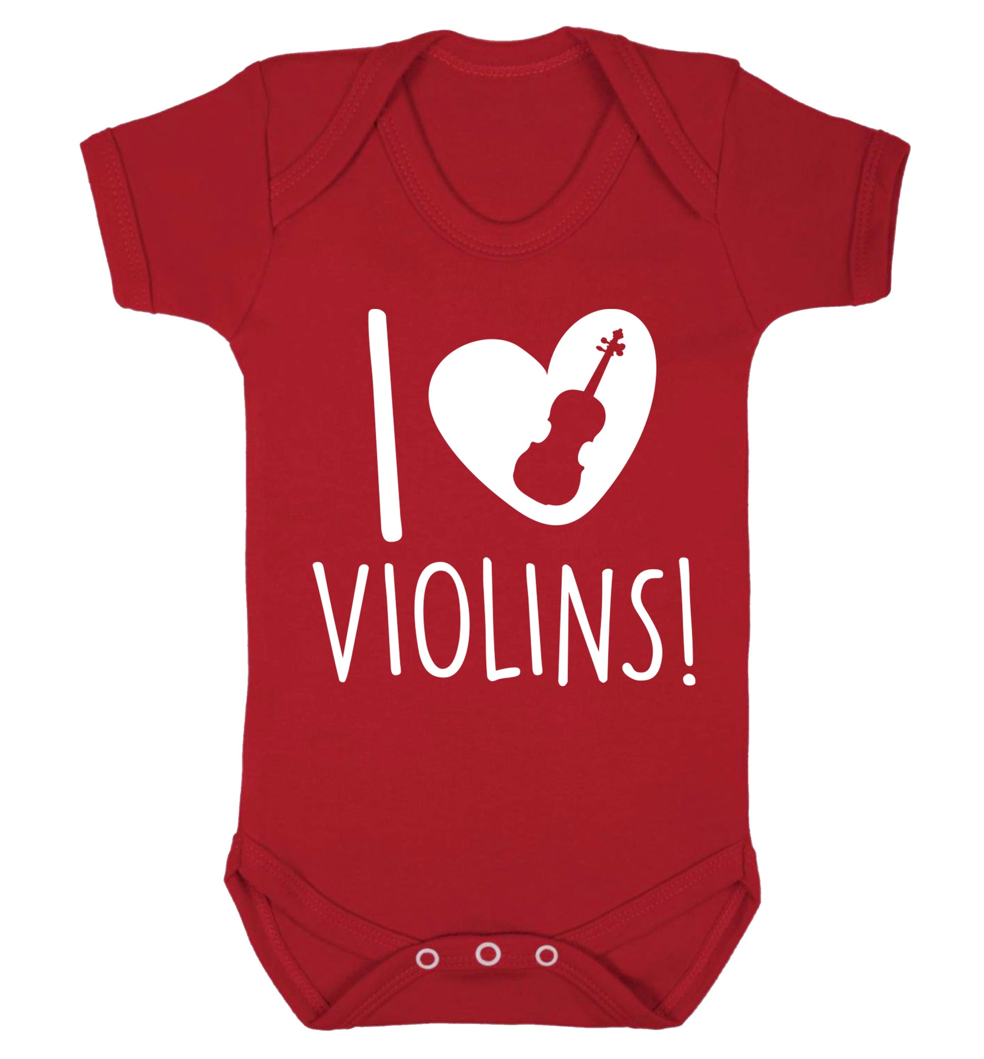 I Love Violins Baby Vest red 18-24 months
