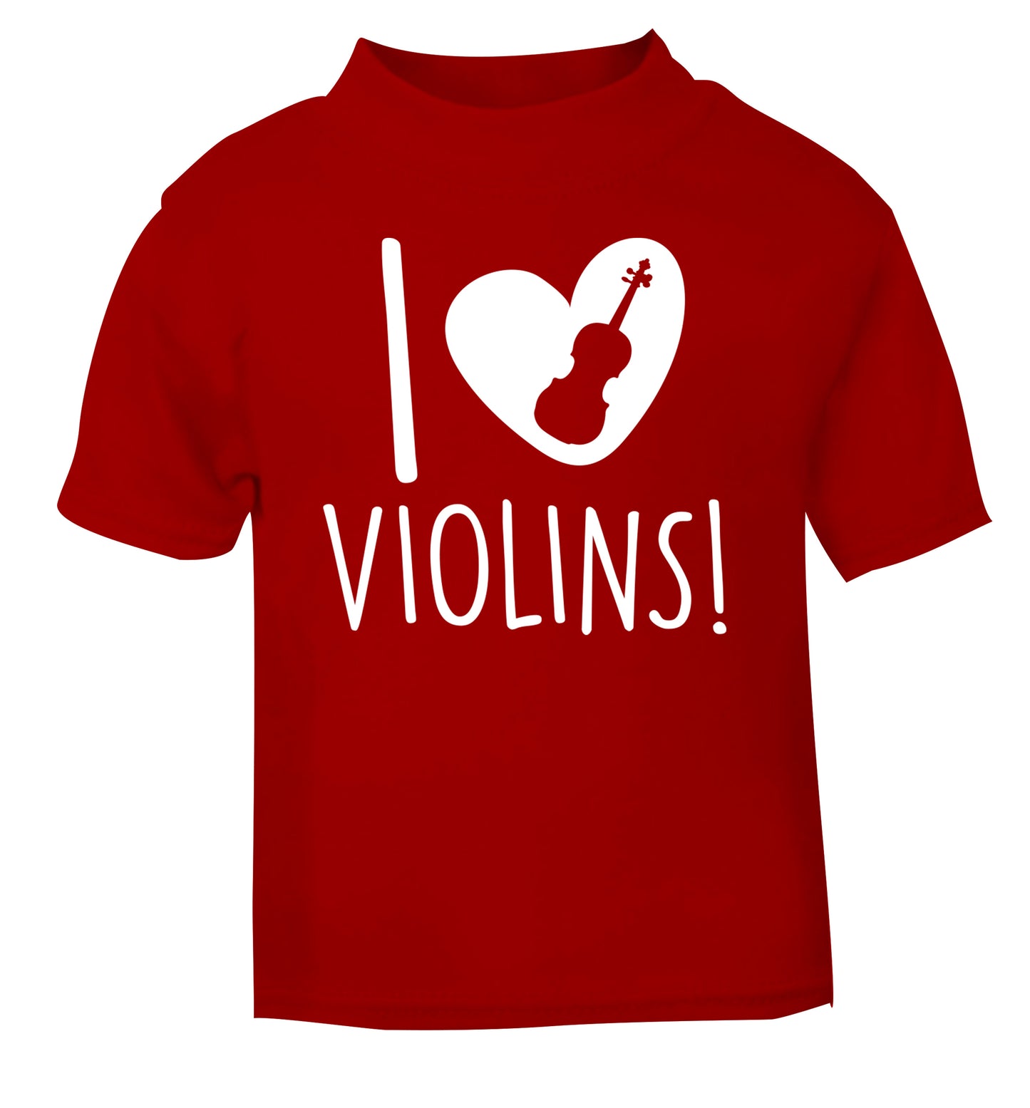 I Love Violins red Baby Toddler Tshirt 2 Years
