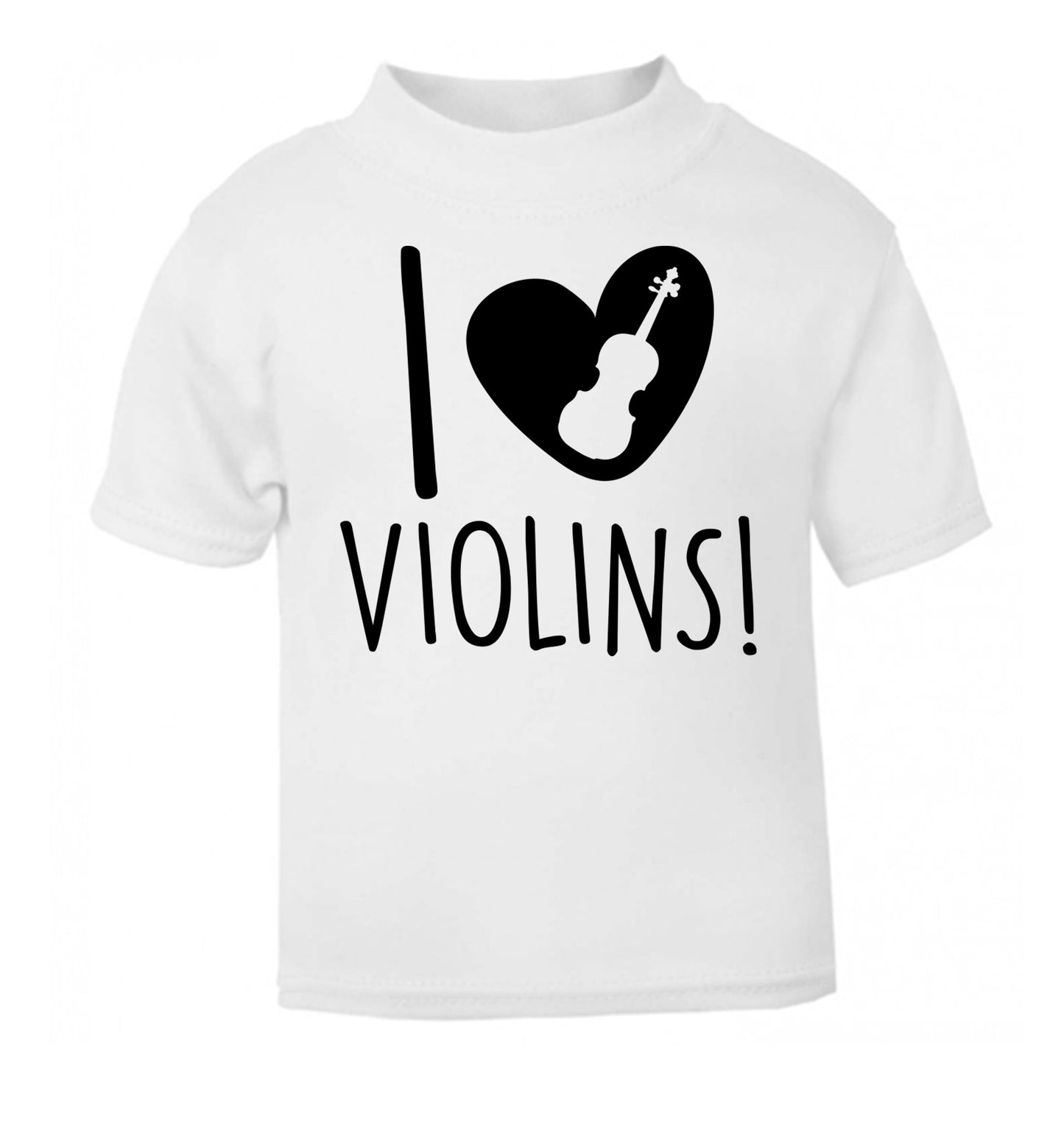 I Love Violins white Baby Toddler Tshirt 2 Years