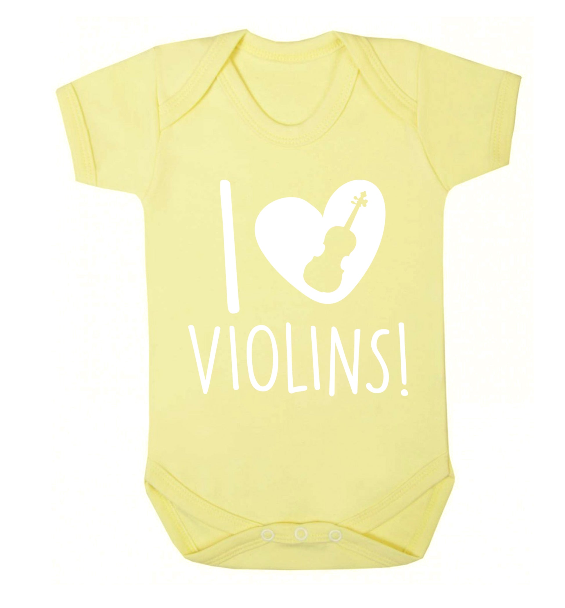 I Love Violins Baby Vest pale yellow 18-24 months