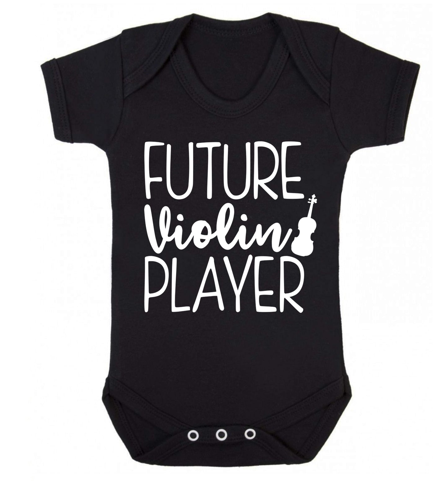Future Violin Player Baby Vest black 18-24 months
