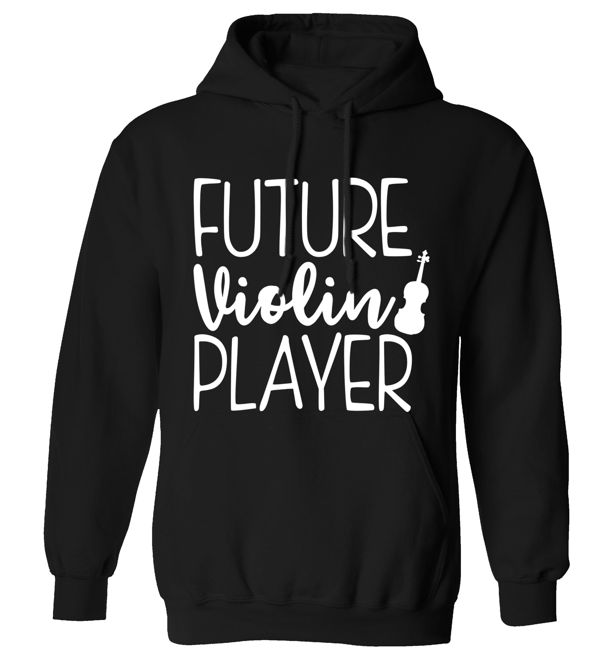 Future Violin Player adults unisex black hoodie 2XL