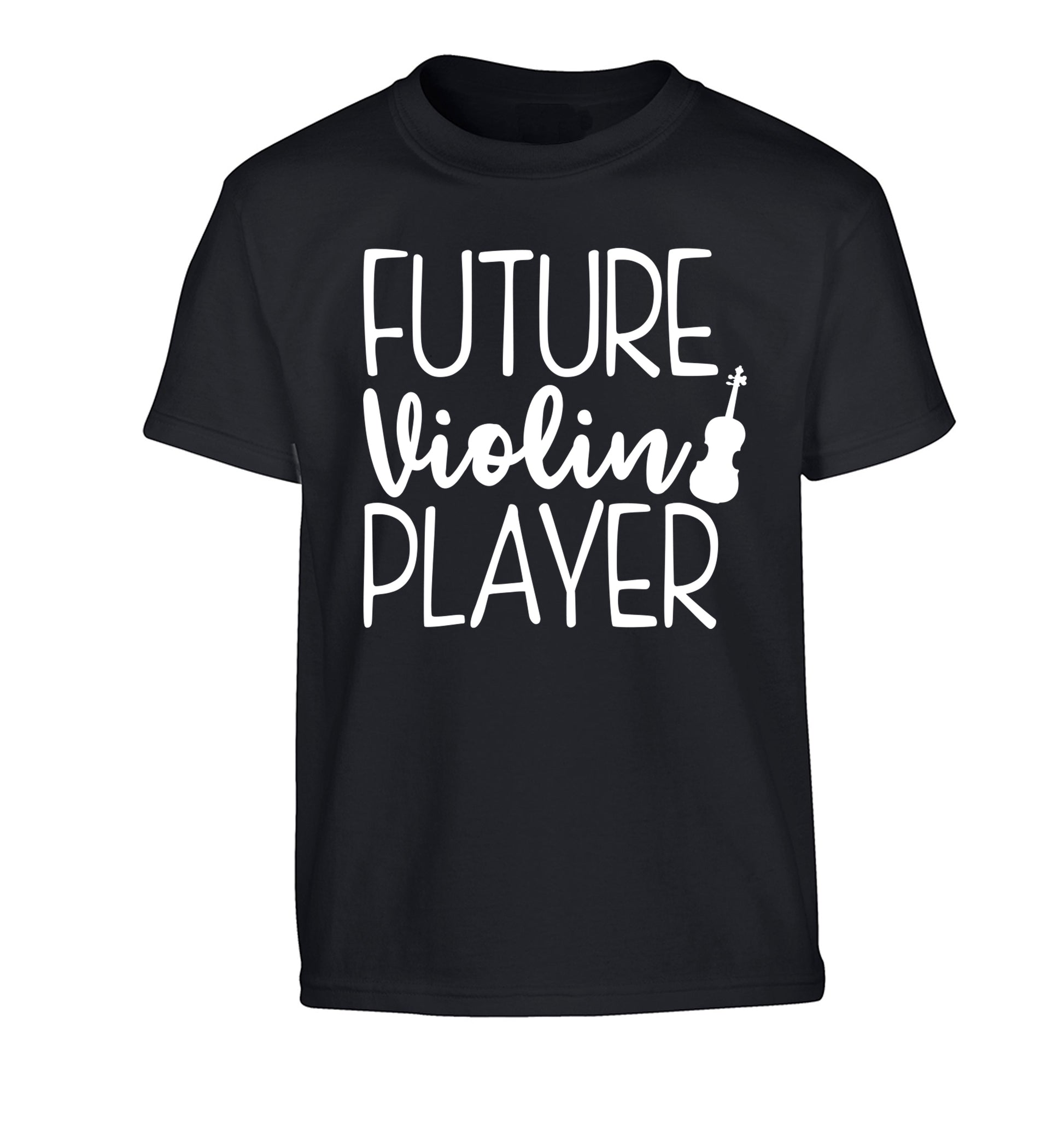 Future Violin Player Children's black Tshirt 12-13 Years