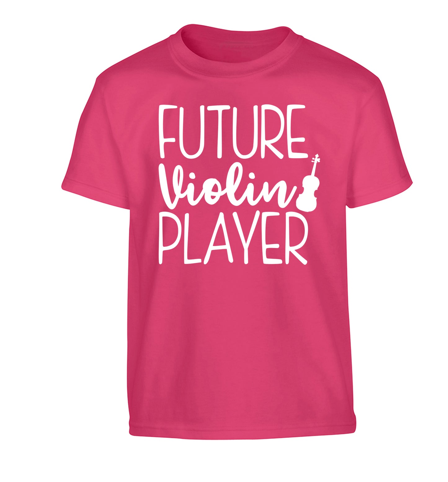 Future Violin Player Children's pink Tshirt 12-13 Years
