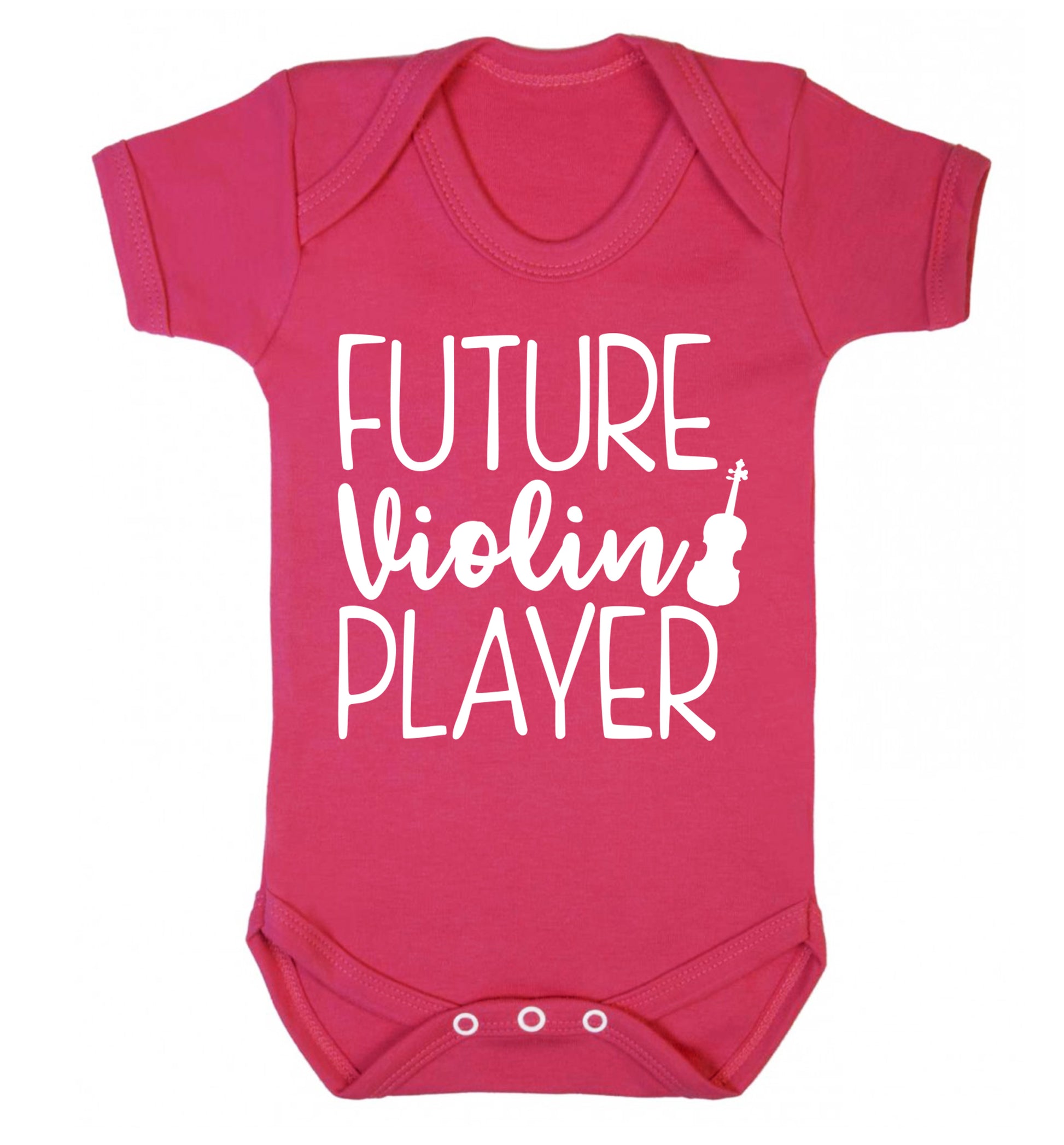 Future Violin Player Baby Vest dark pink 18-24 months