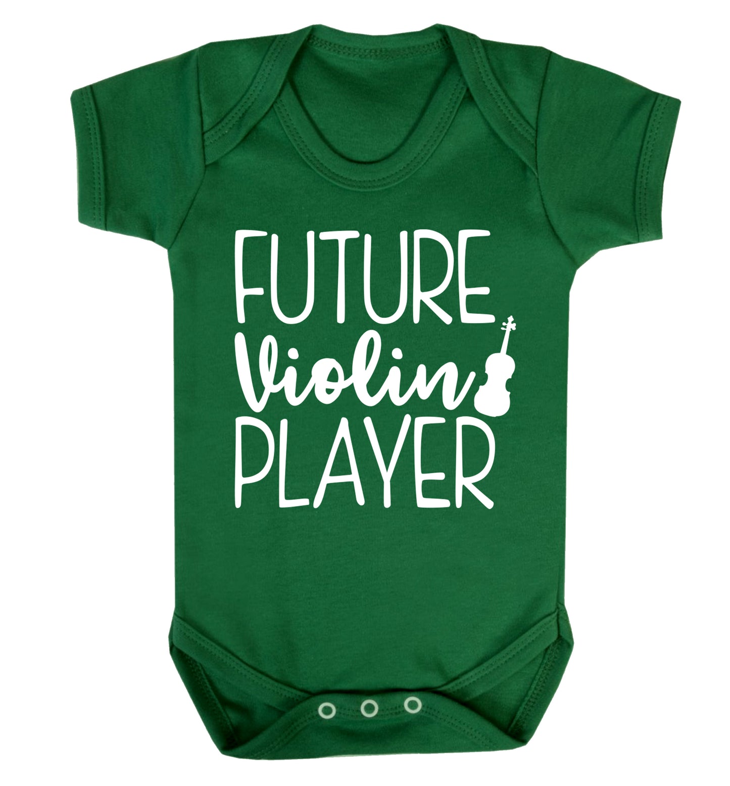 Future Violin Player Baby Vest green 18-24 months