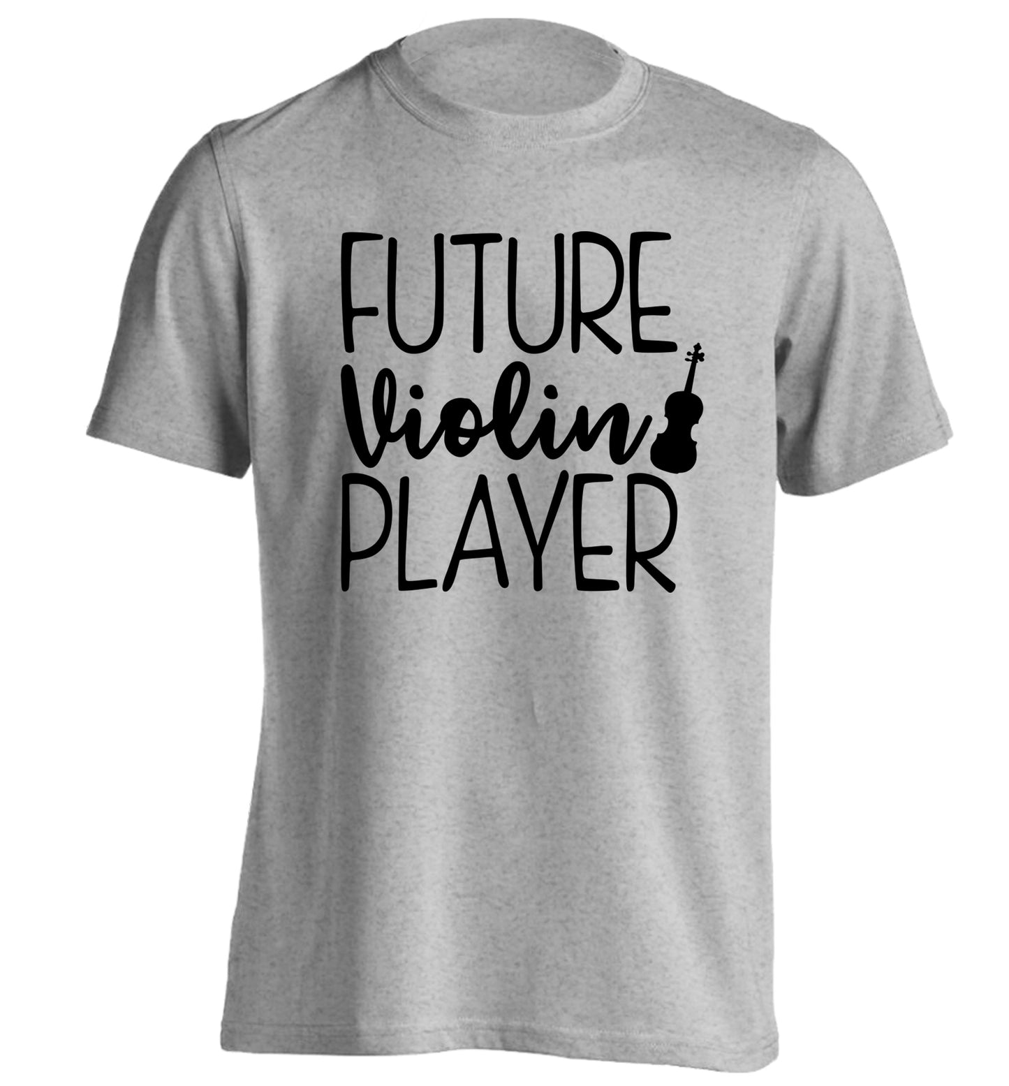 Future Violin Player adults unisex grey Tshirt 2XL