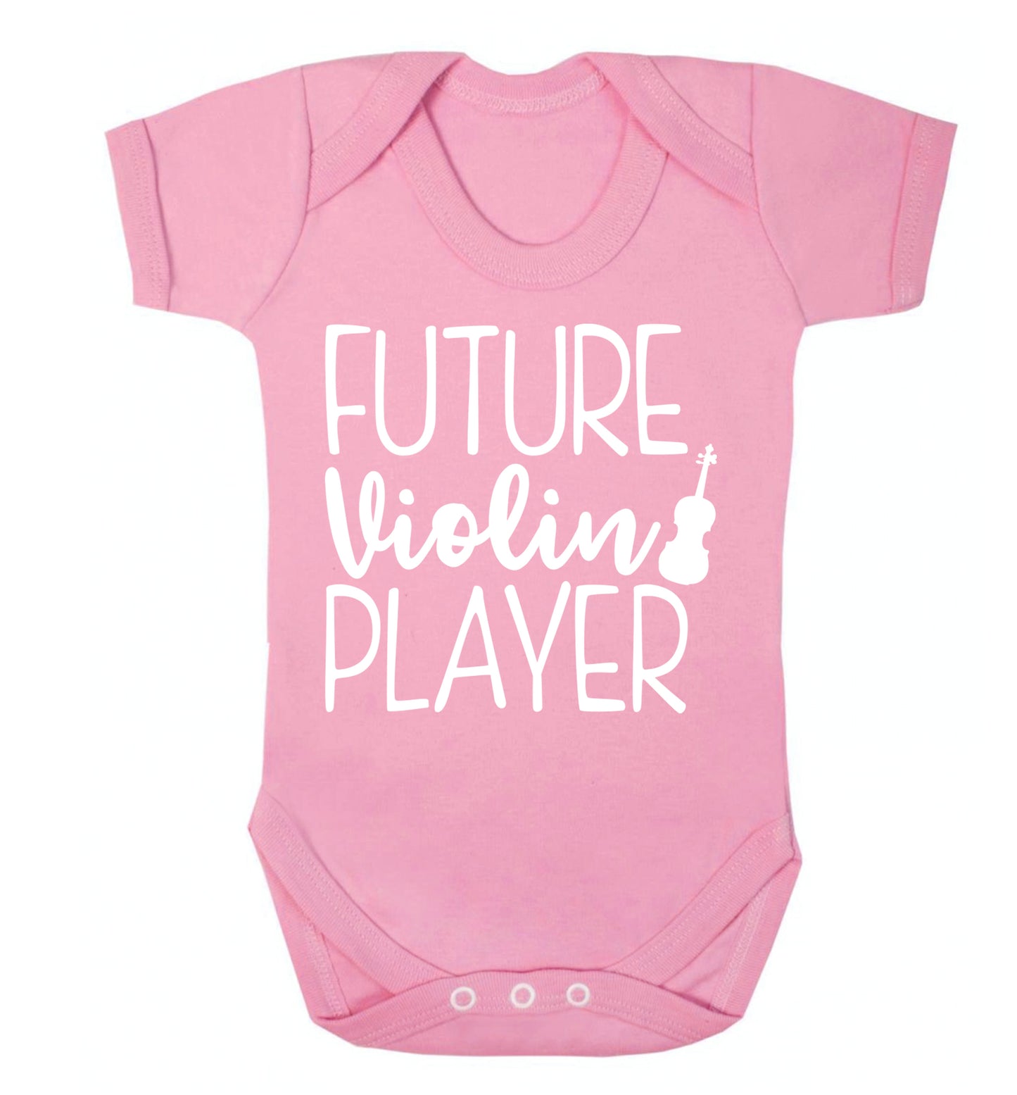 Future Violin Player Baby Vest pale pink 18-24 months