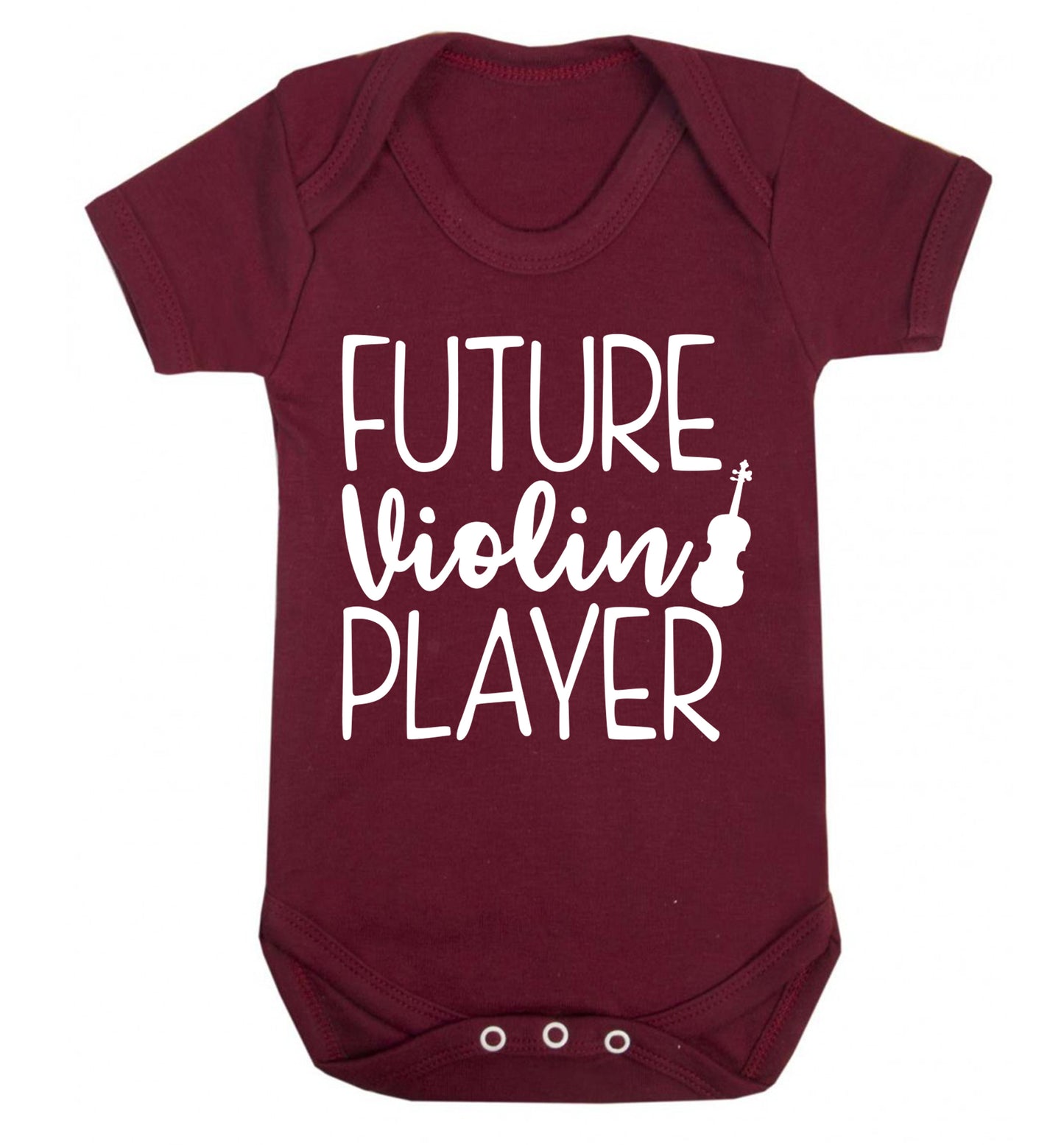 Future Violin Player Baby Vest maroon 18-24 months