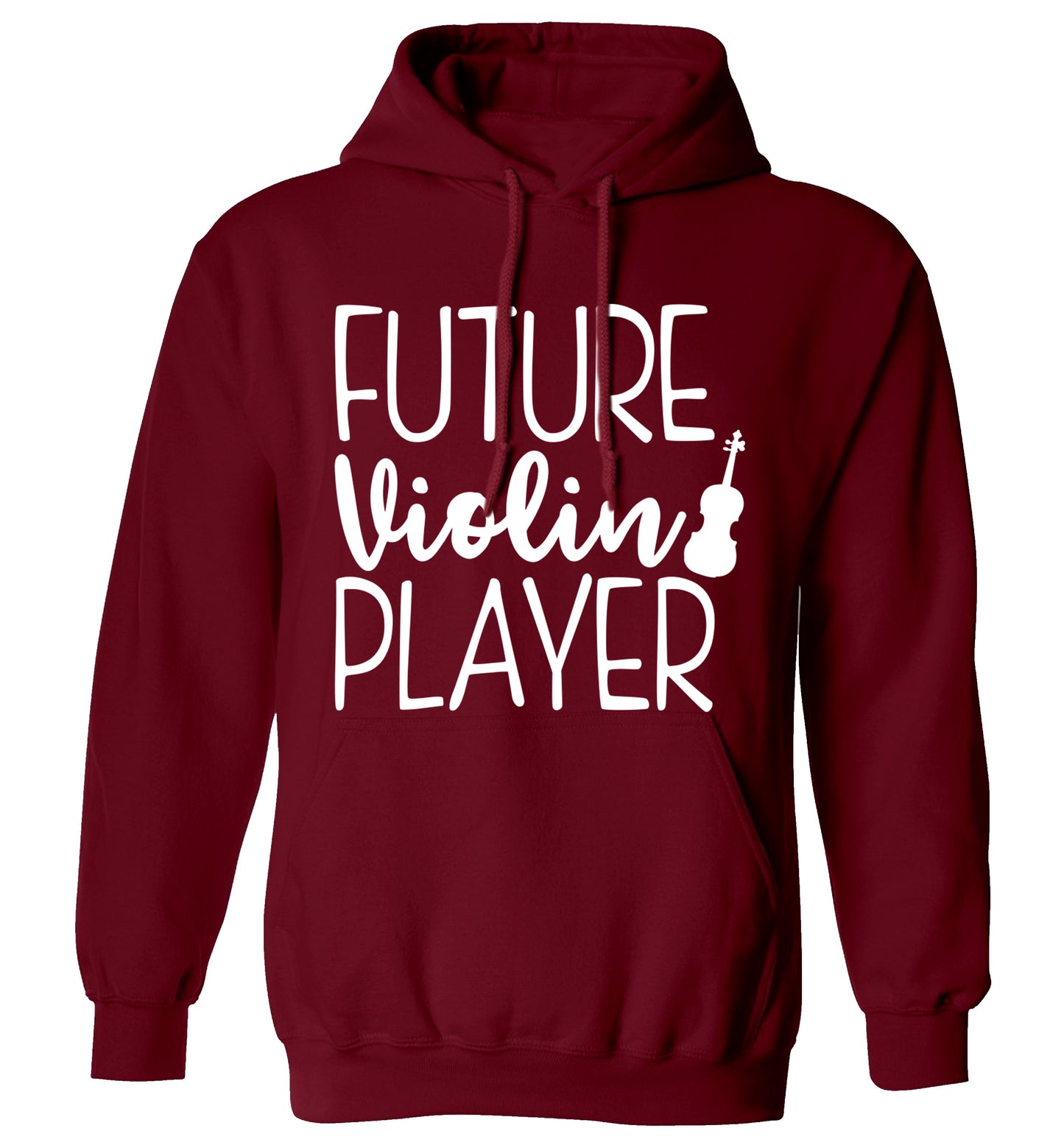 Future Violin Player adults unisex maroon hoodie 2XL
