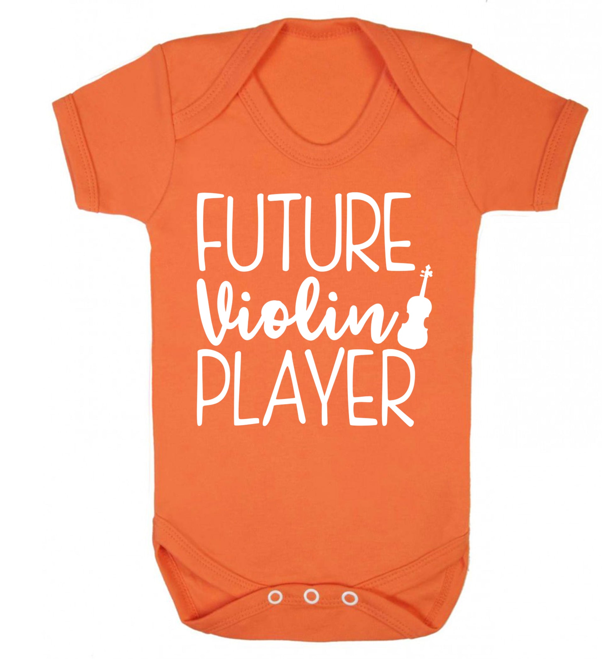 Future Violin Player Baby Vest orange 18-24 months