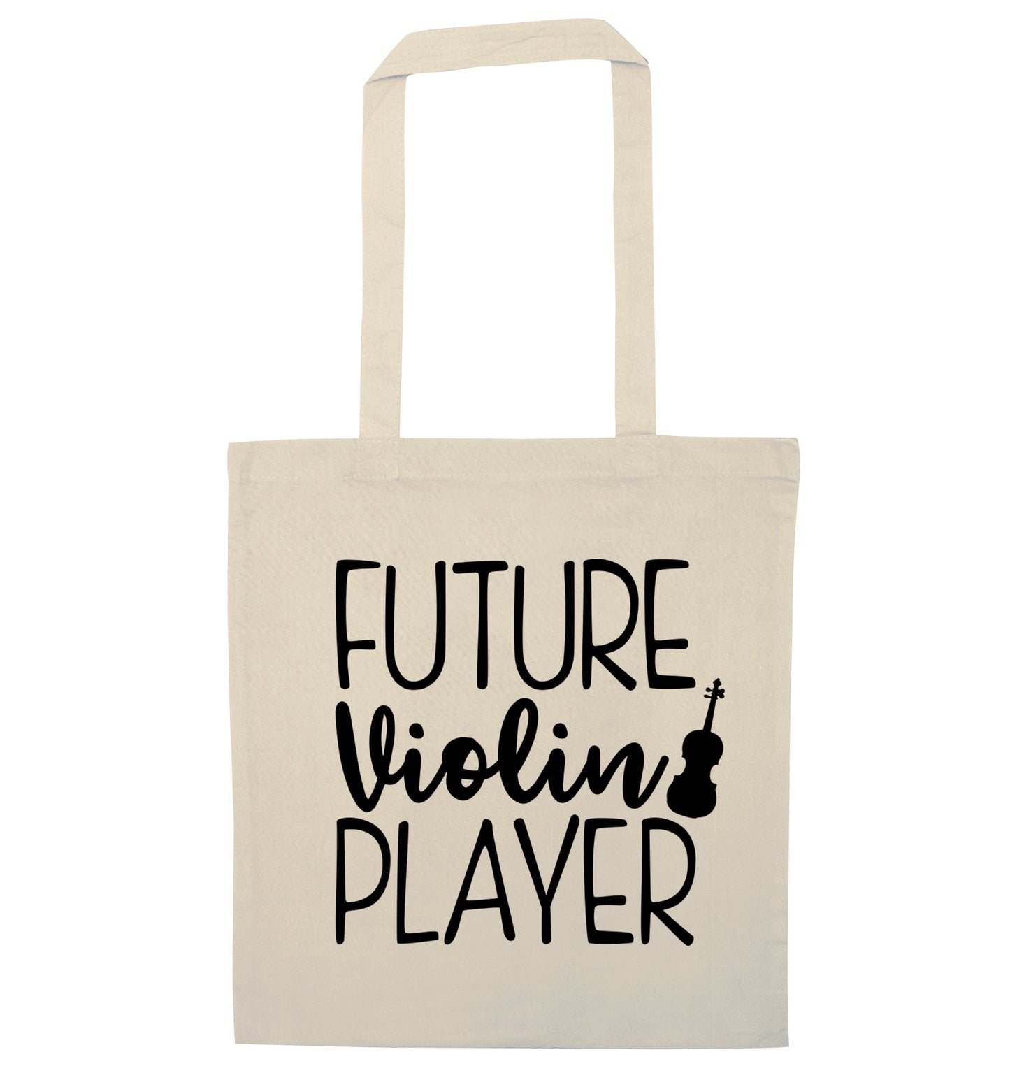 Future Violin Player natural tote bag