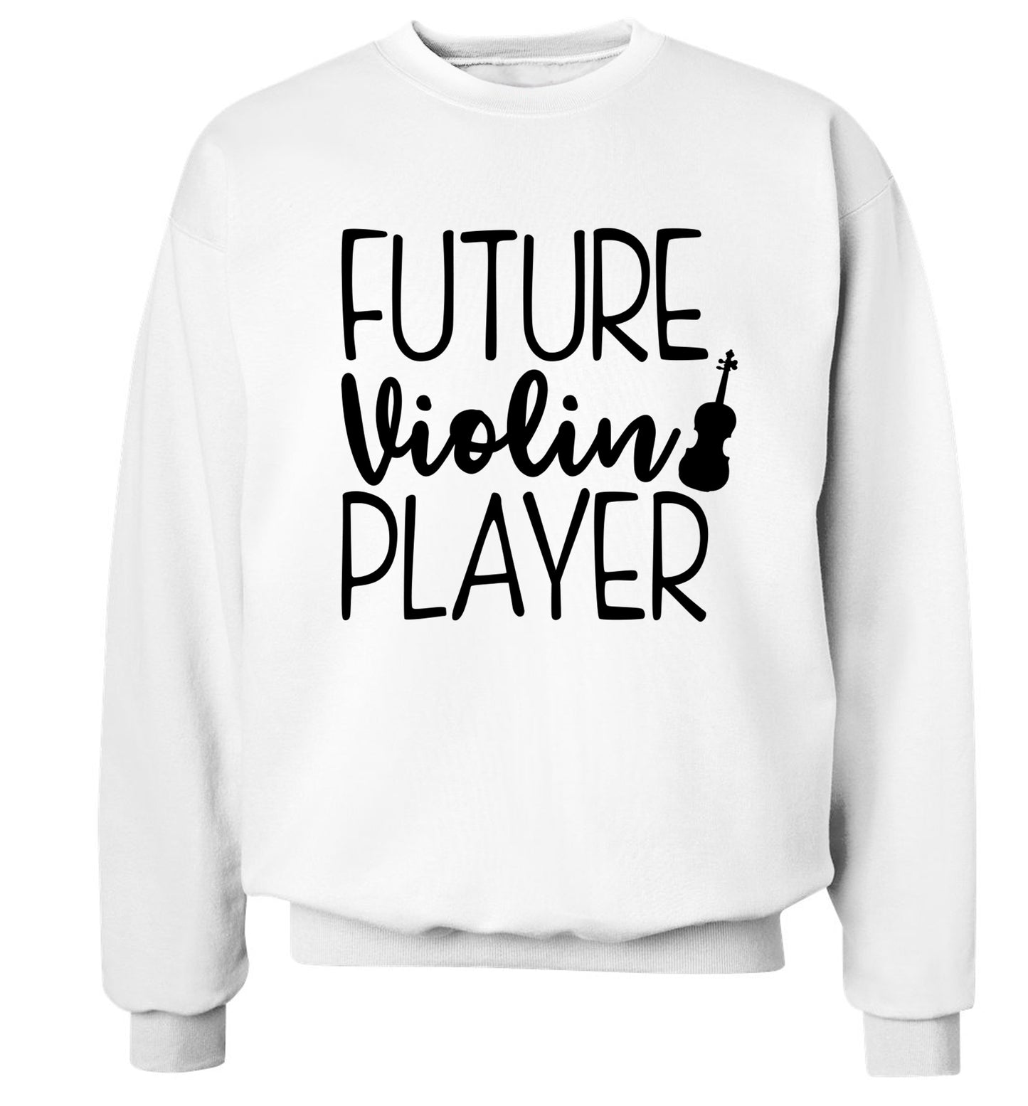Future Violin Player Adult's unisex white Sweater 2XL