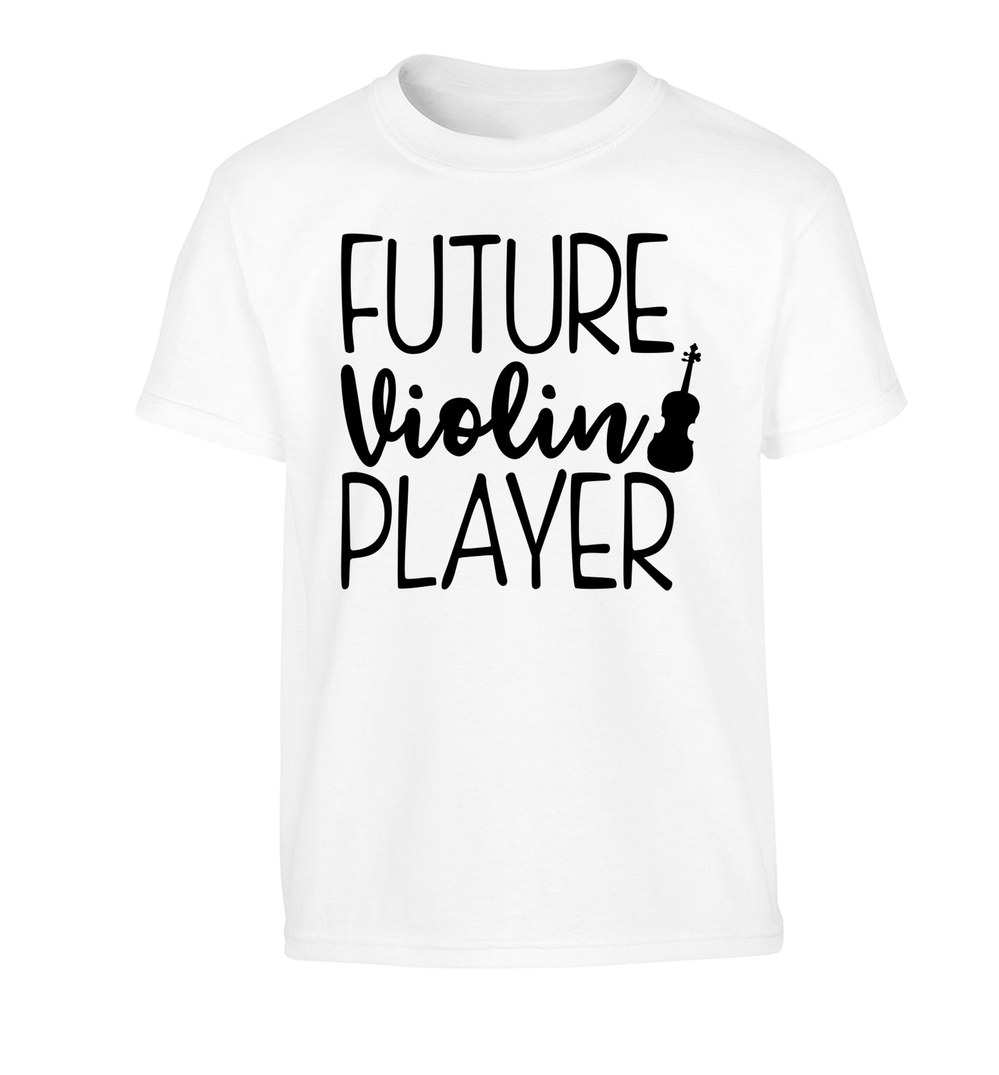 Future Violin Player Children's white Tshirt 12-13 Years