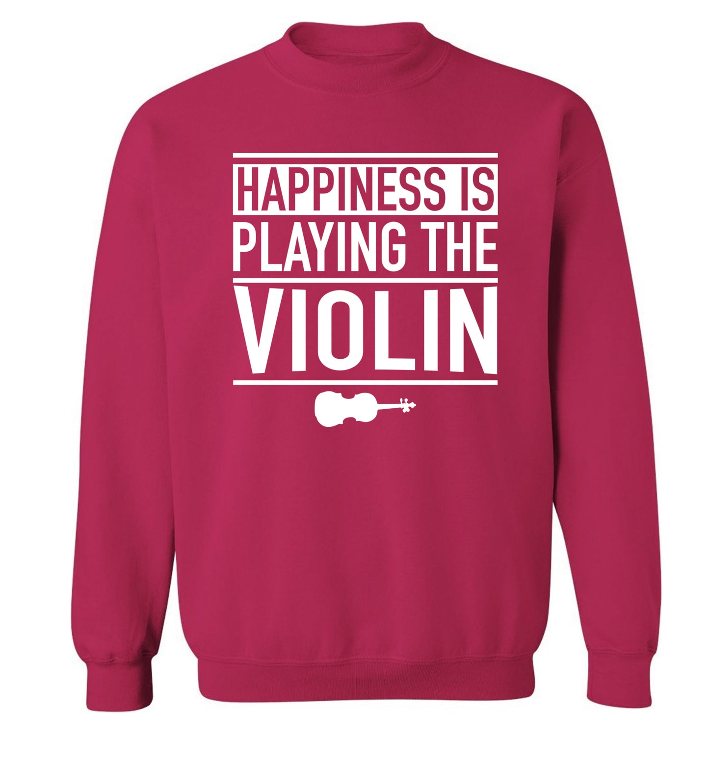 Happiness is playing the violin Adult's unisex pink Sweater 2XL
