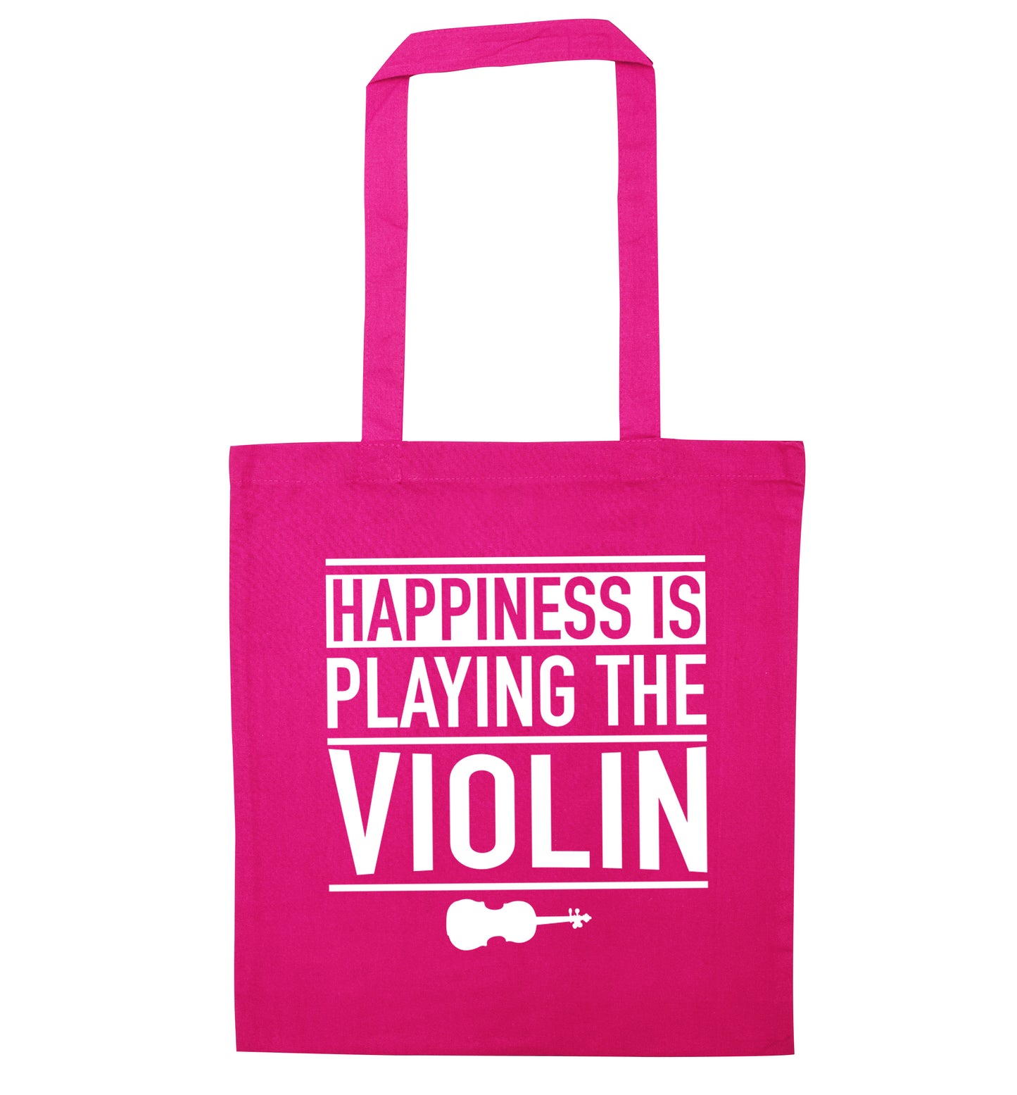 Happiness is playing the violin pink tote bag