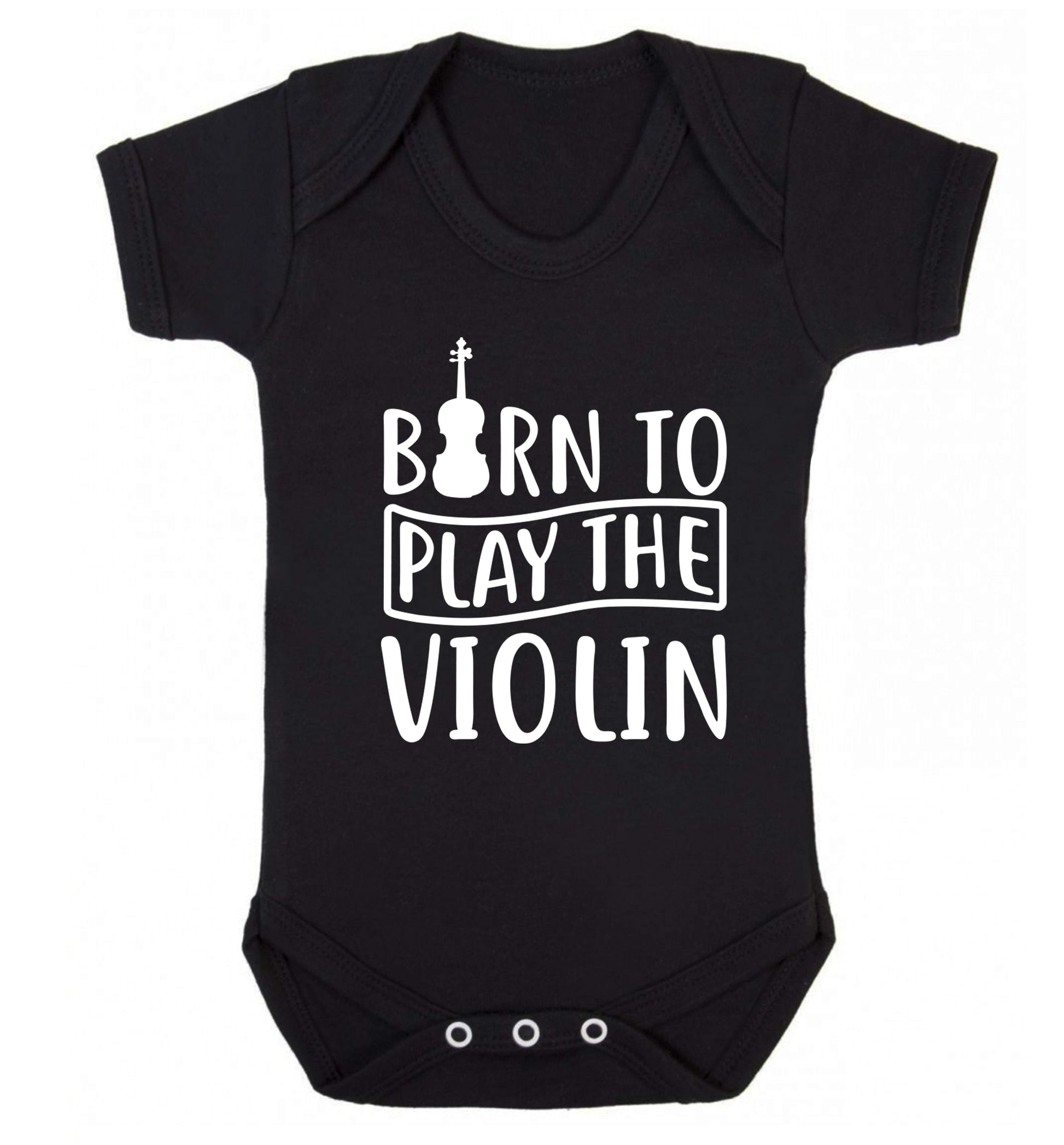 Born to Play the Violin Baby Vest black 18-24 months