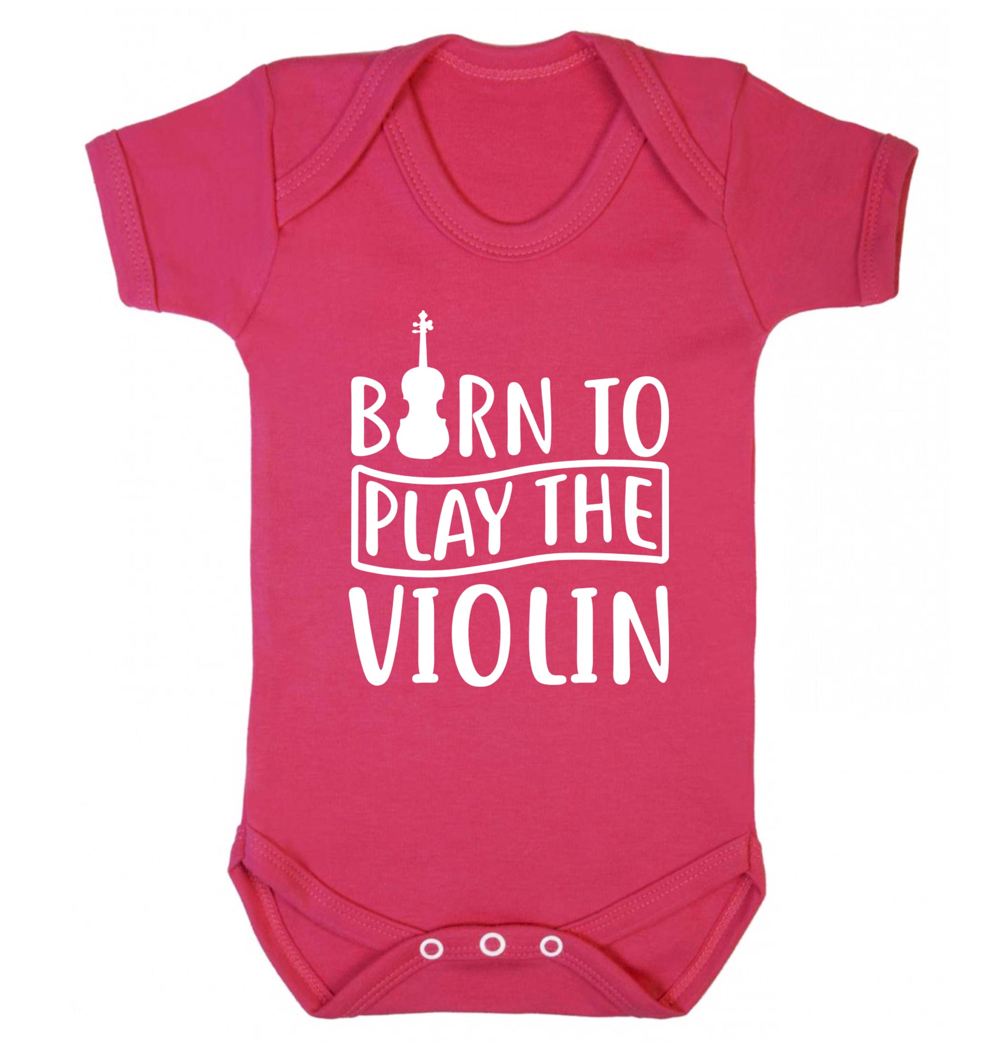 Born to Play the Violin Baby Vest dark pink 18-24 months