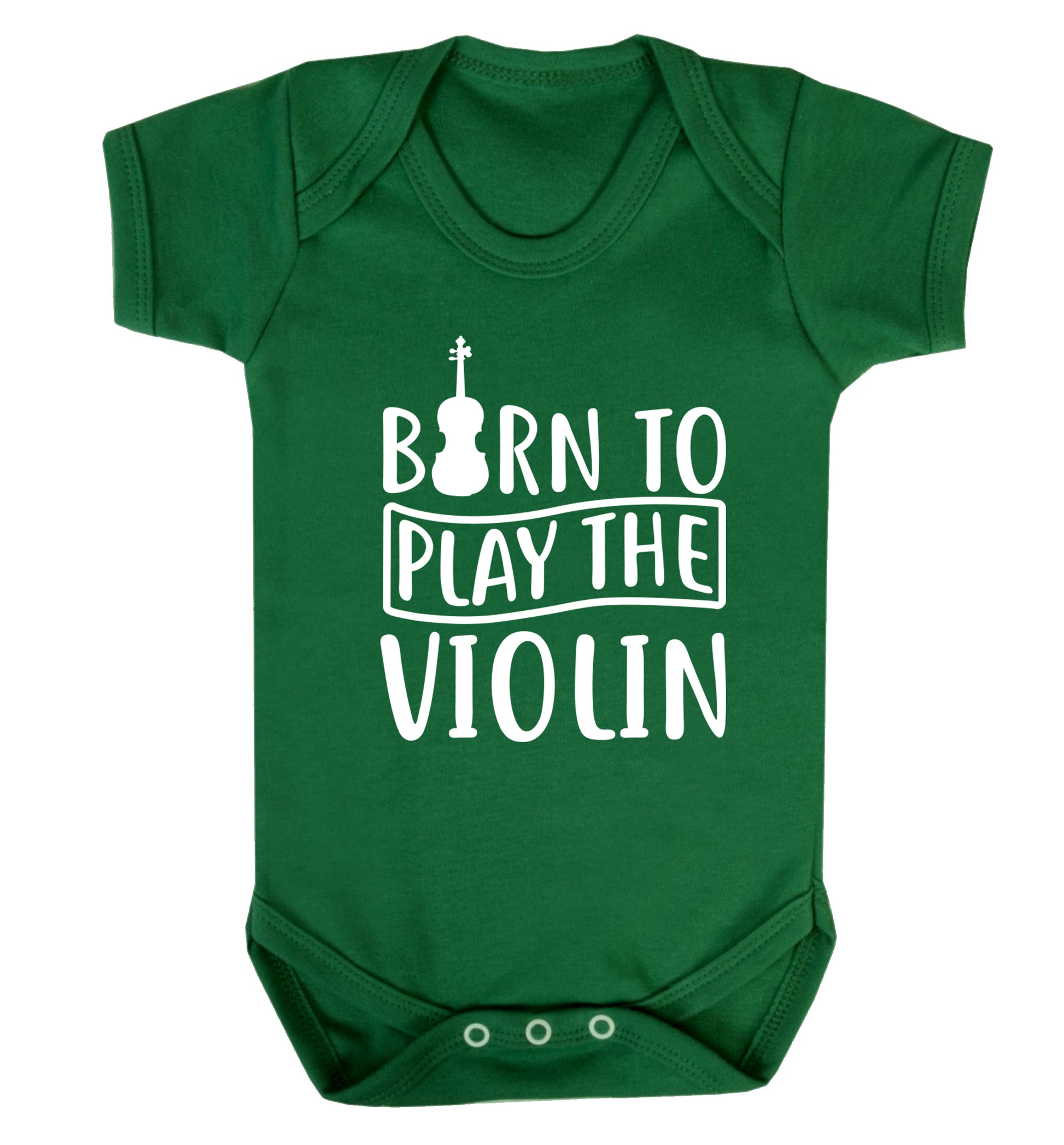 Born to Play the Violin Baby Vest green 18-24 months