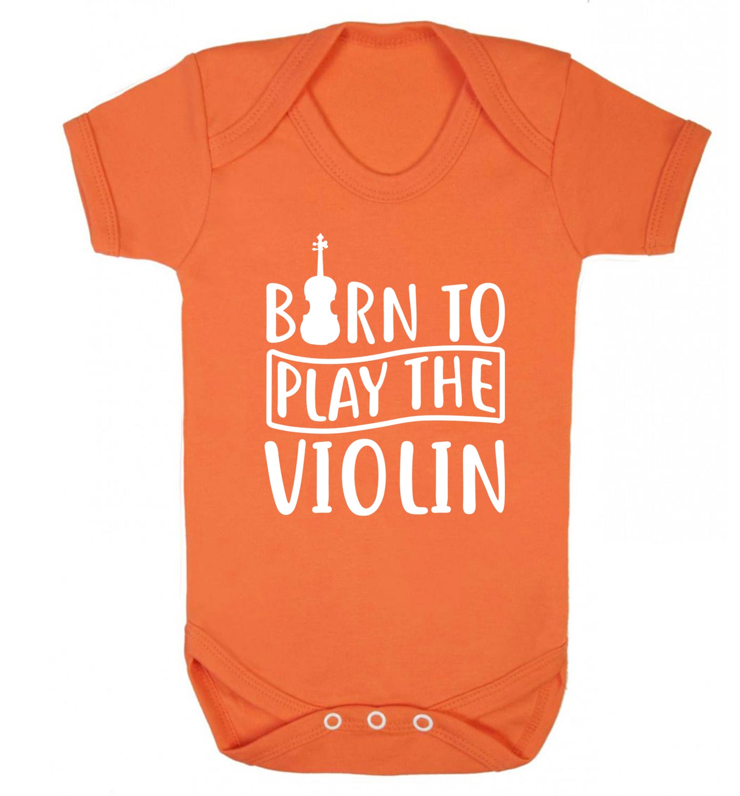 Born to Play the Violin Baby Vest orange 18-24 months