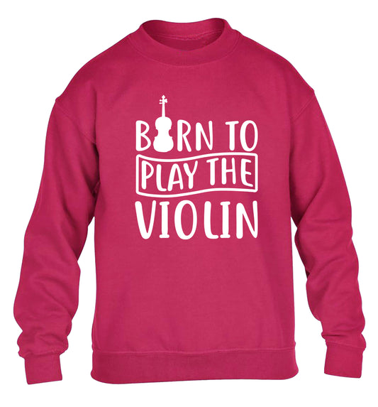 Born to Play the Violin children's pink sweater 12-13 Years