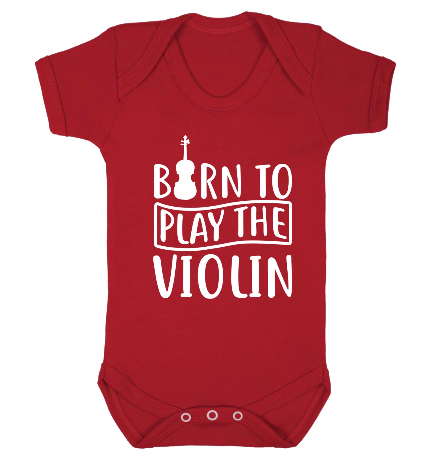 Born to Play the Violin Baby Vest red 18-24 months