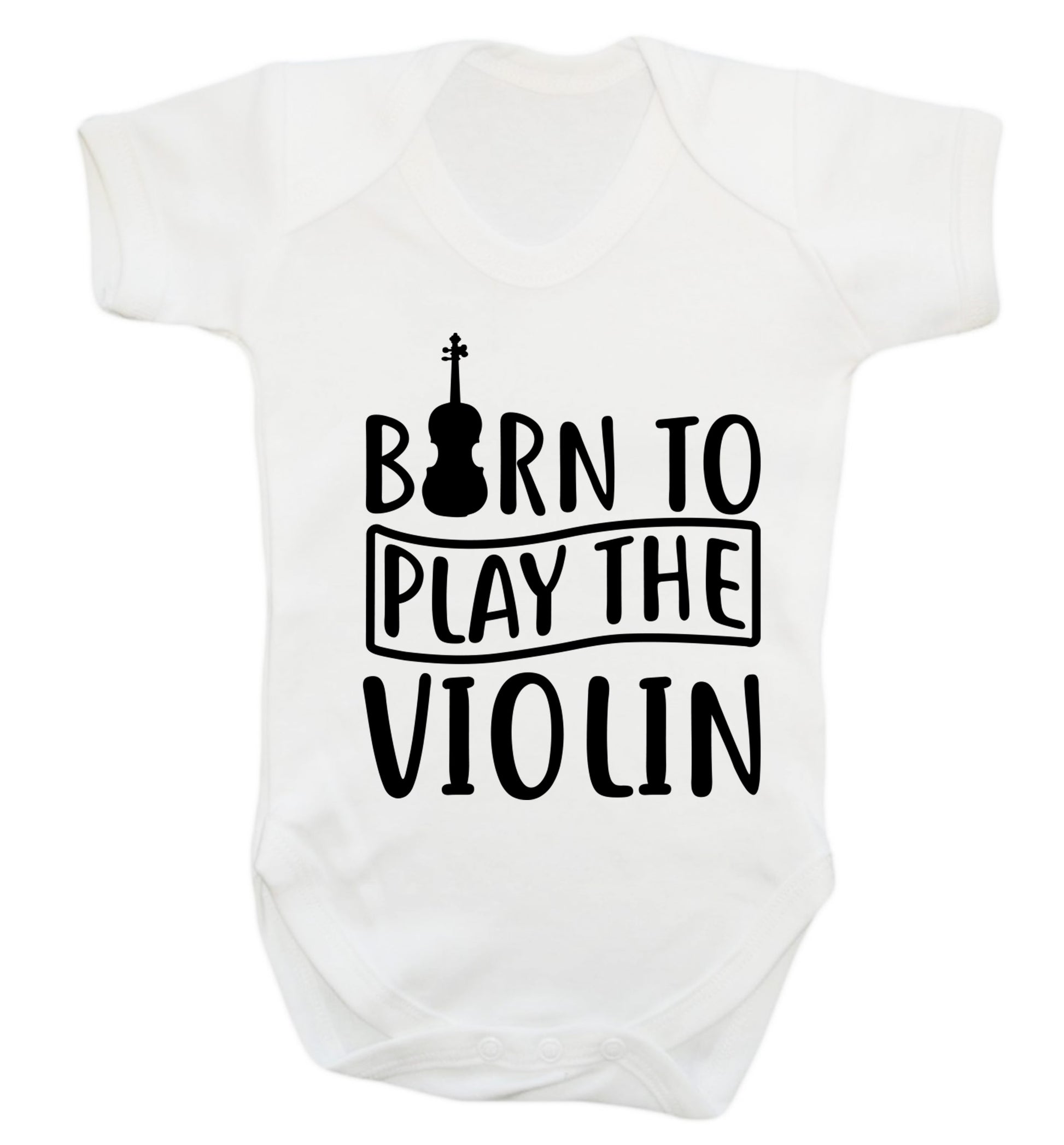 Born to Play the Violin Baby Vest white 18-24 months