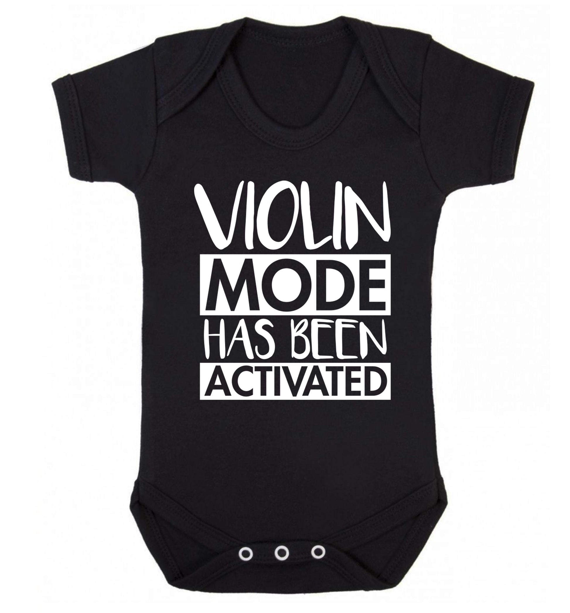 Violin Mode Activated Baby Vest black 18-24 months