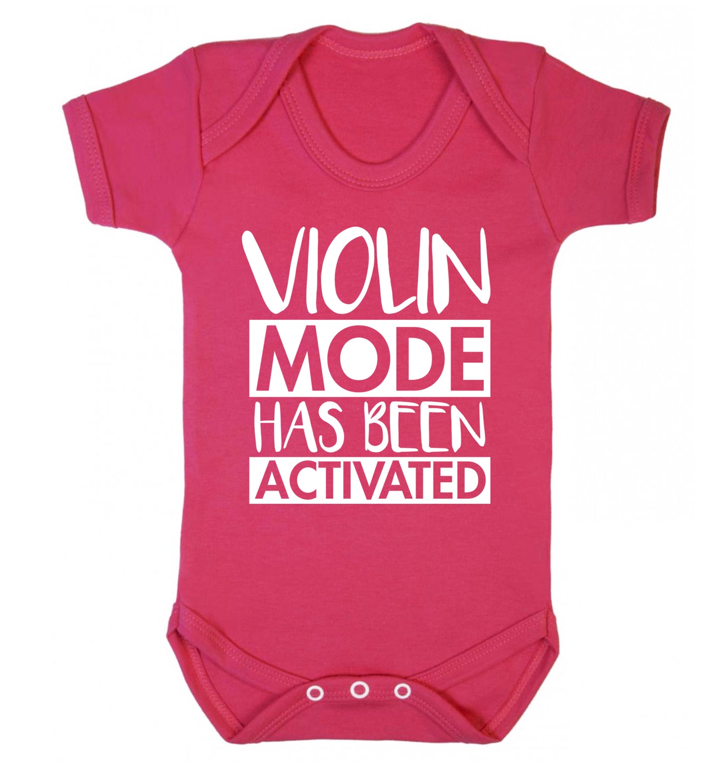 Violin Mode Activated Baby Vest dark pink 18-24 months