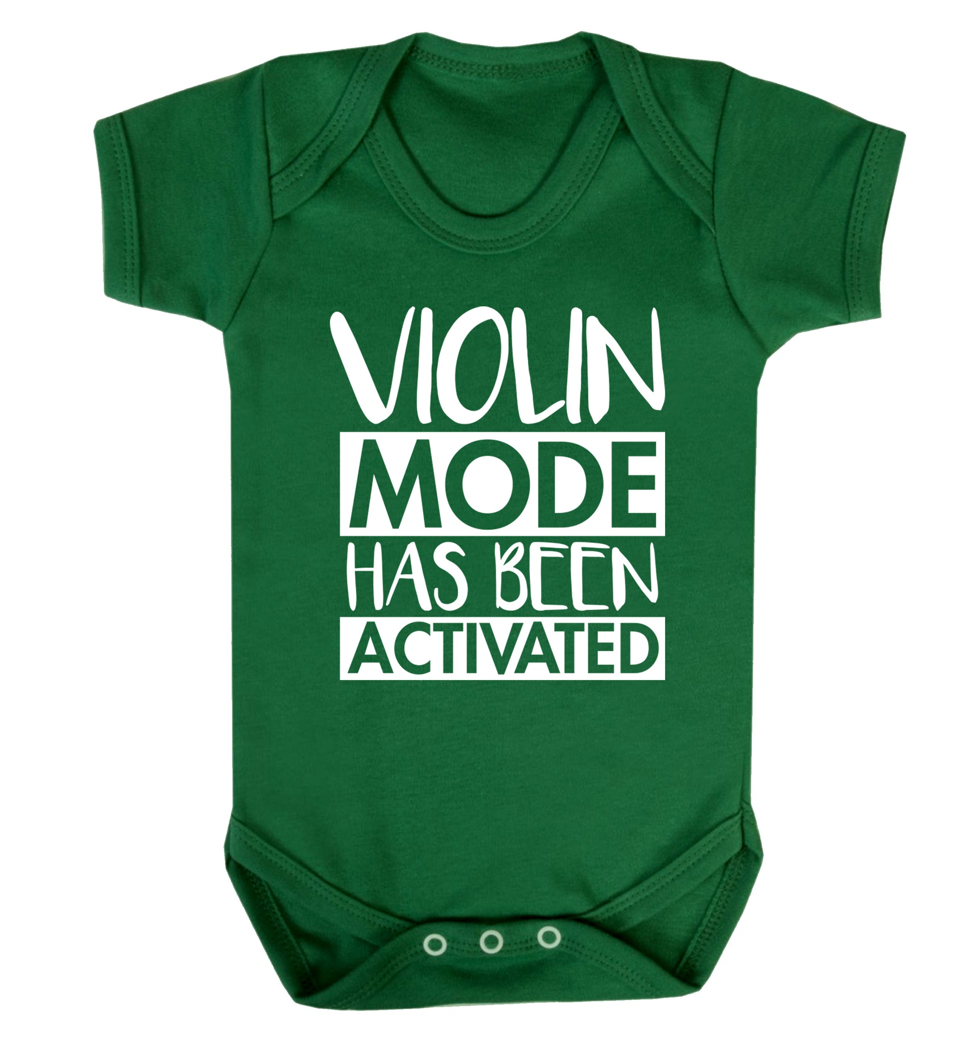 Violin Mode Activated Baby Vest green 18-24 months