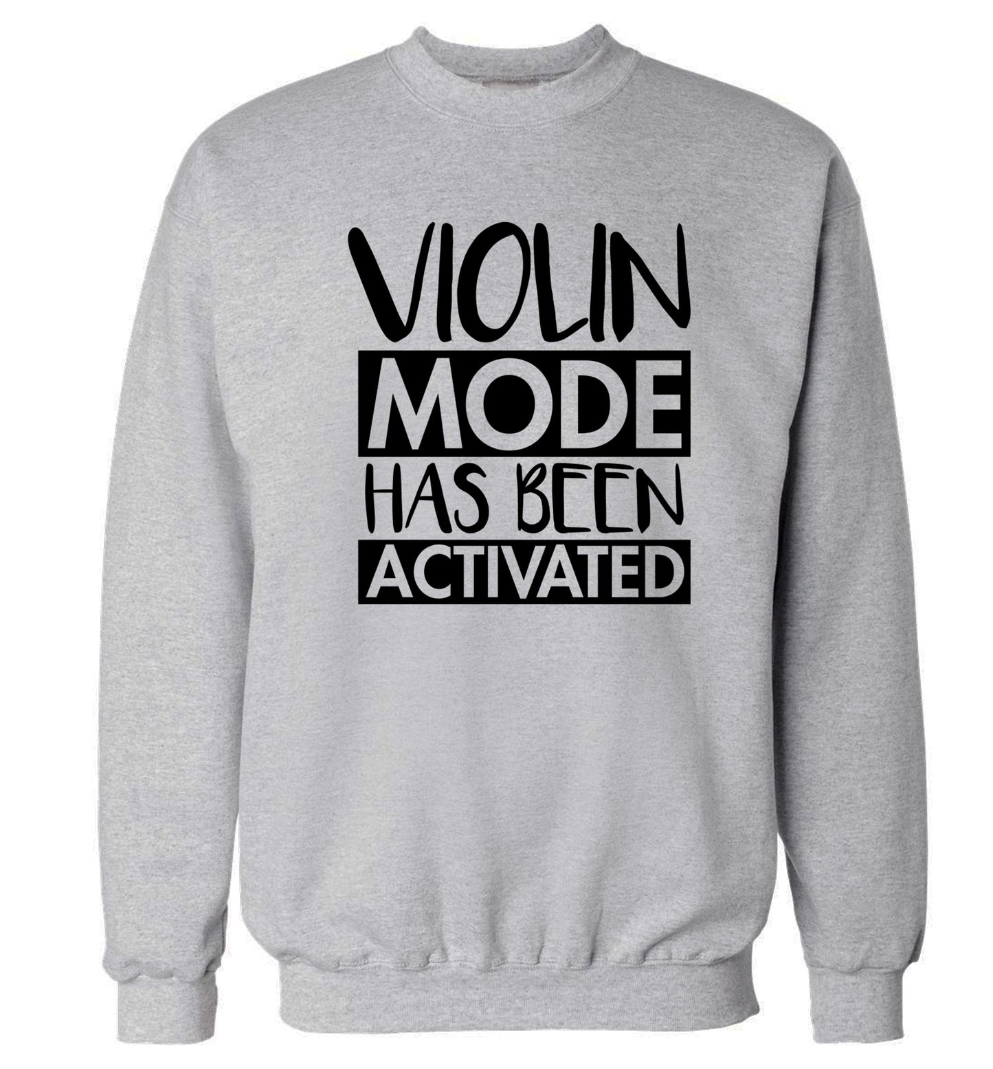 Violin Mode Activated Adult's unisex grey Sweater 2XL