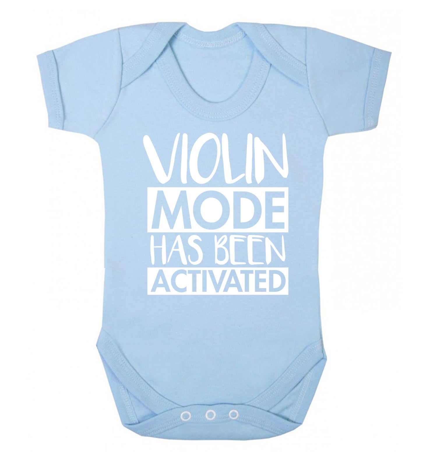 Violin Mode Activated Baby Vest pale blue 18-24 months