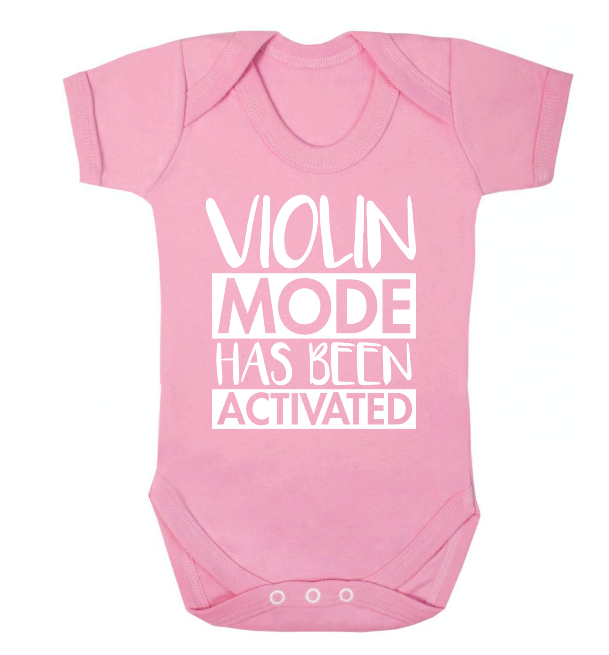 Violin Mode Activated Baby Vest pale pink 18-24 months