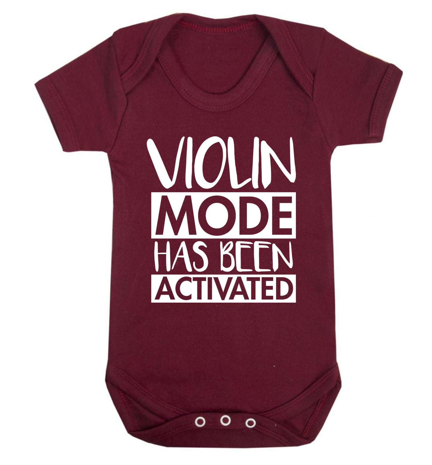 Violin Mode Activated Baby Vest maroon 18-24 months