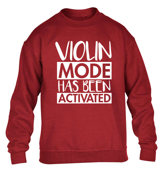 Violin Mode Activated children's grey sweater 12-13 Years