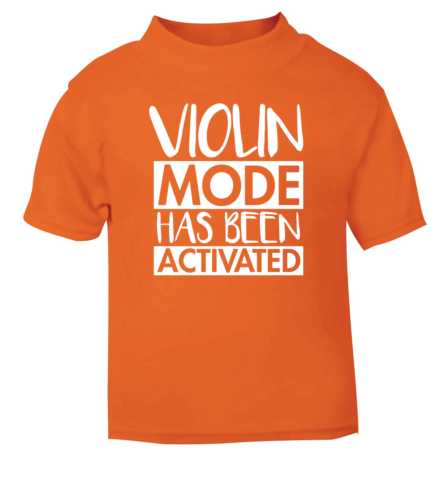 Violin Mode Activated orange Baby Toddler Tshirt 2 Years