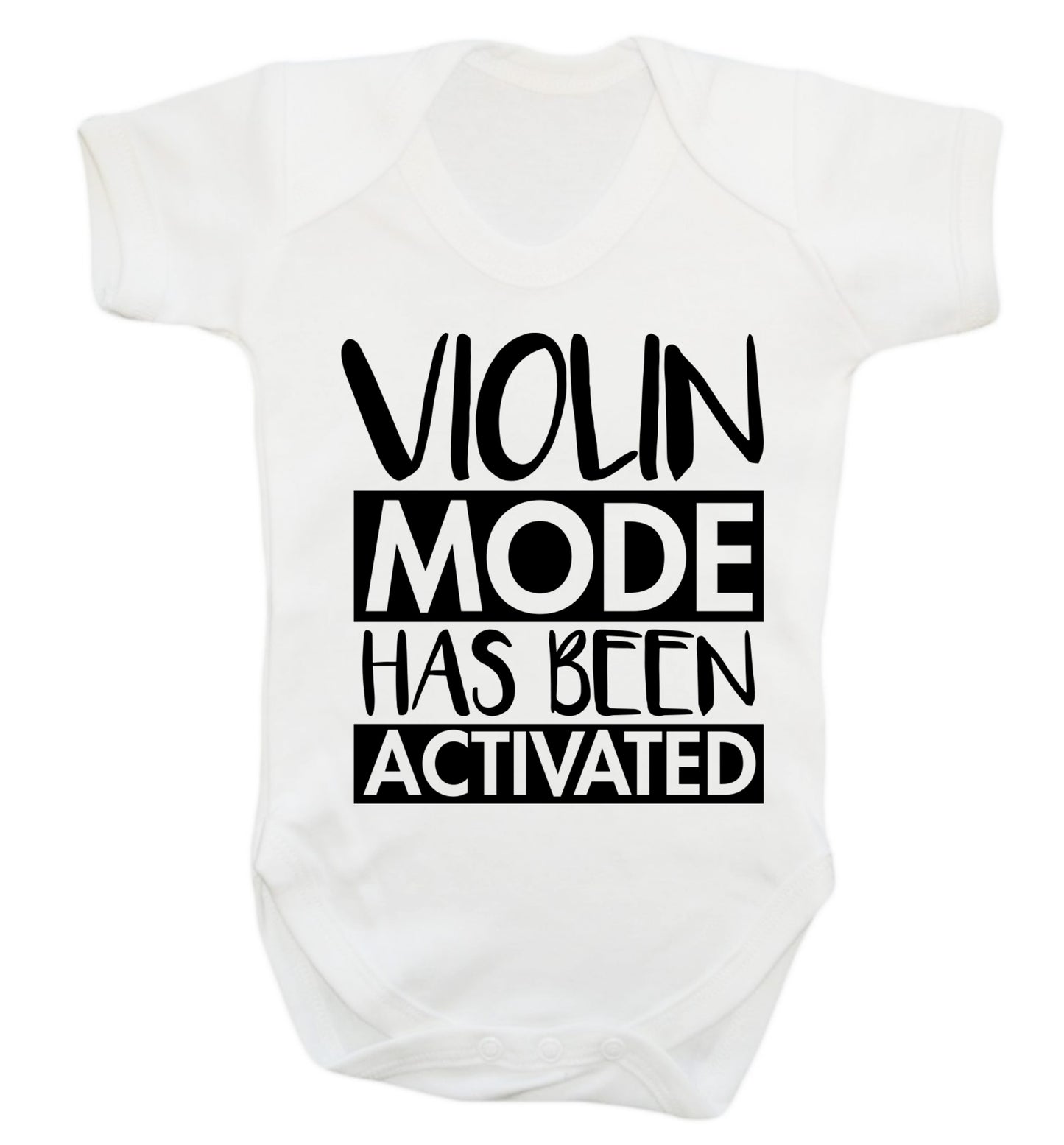 Violin Mode Activated Baby Vest white 18-24 months