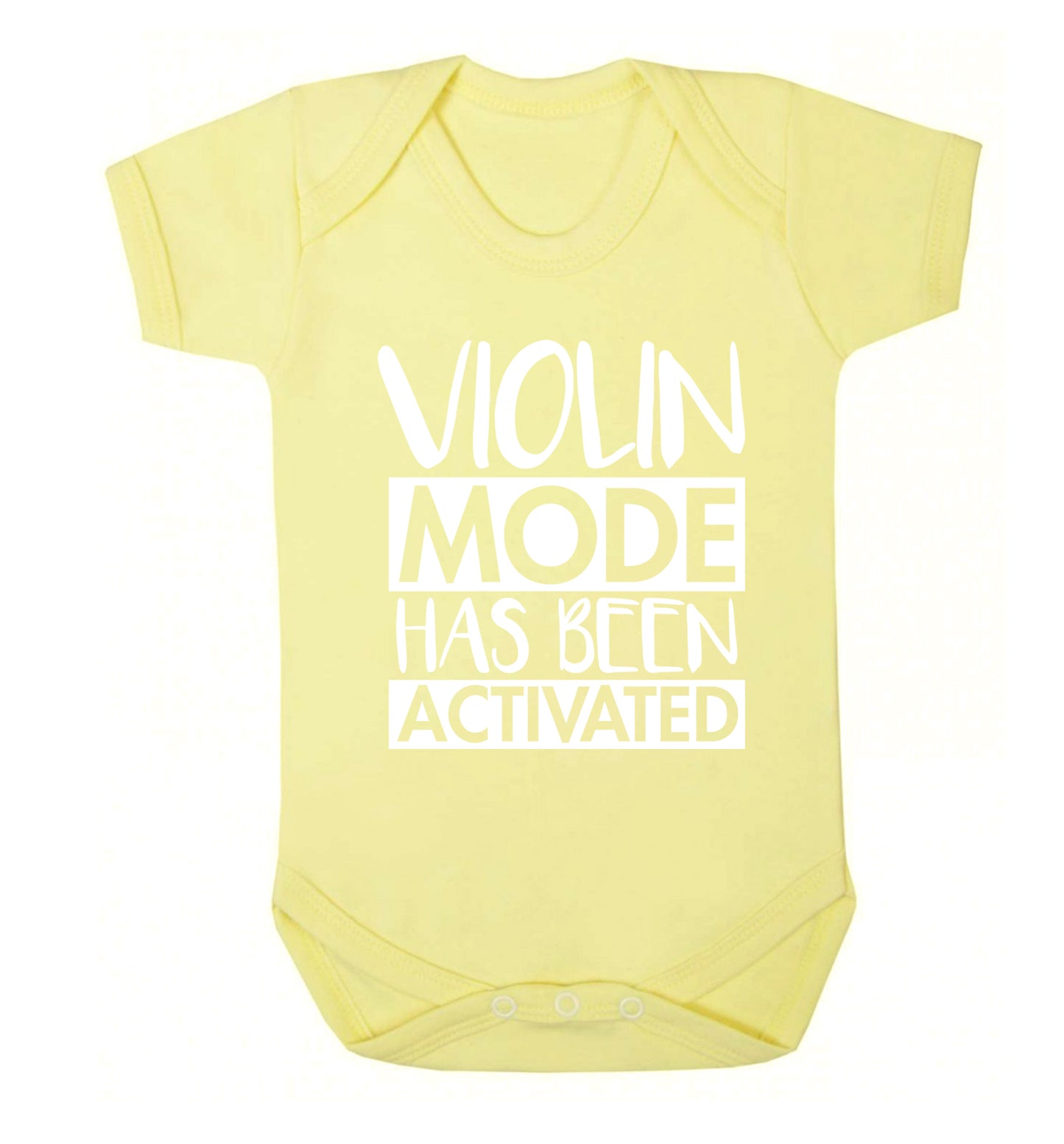 Violin Mode Activated Baby Vest pale yellow 18-24 months