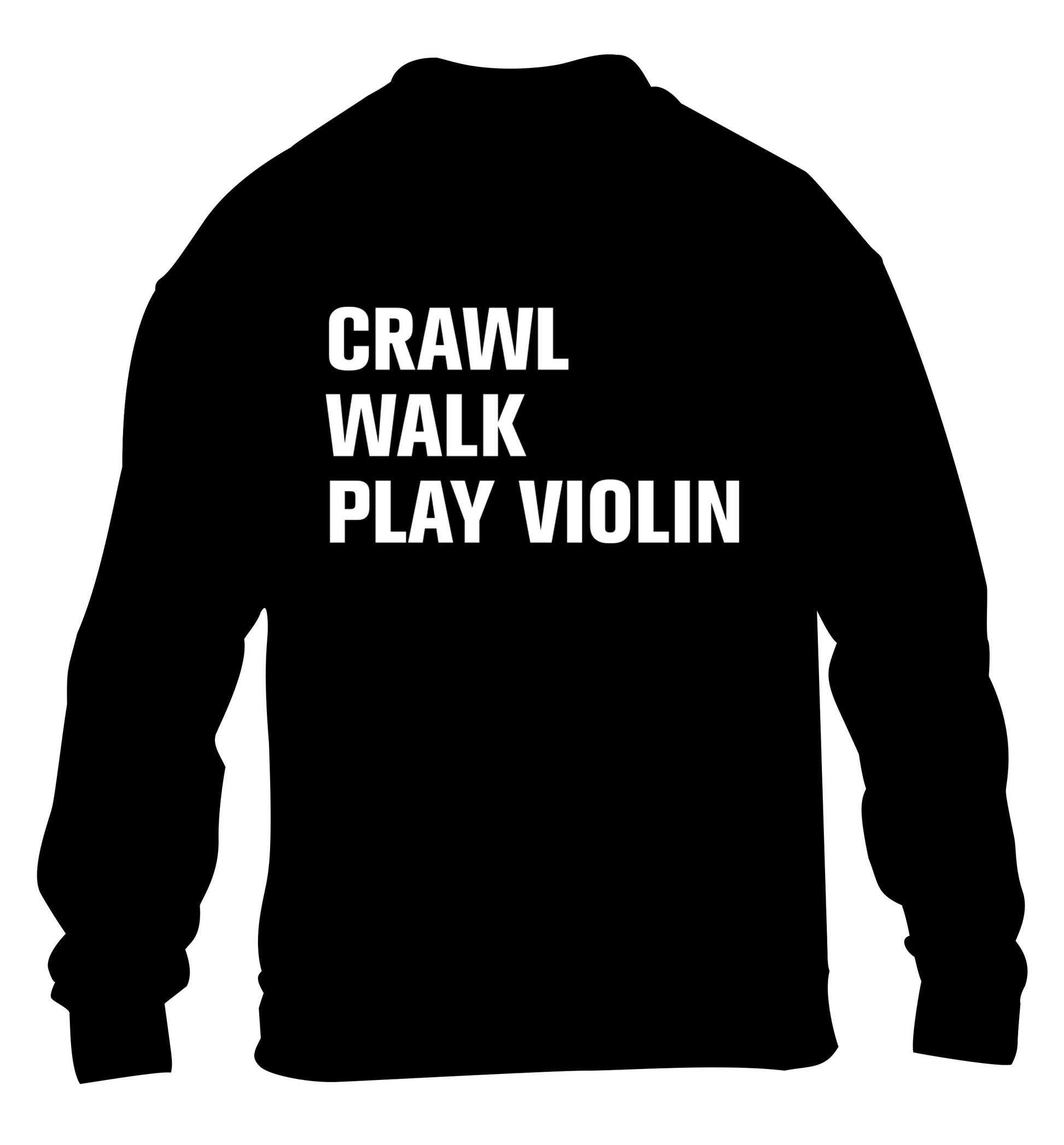 Crawl Walk Play Violin children's black sweater 12-13 Years