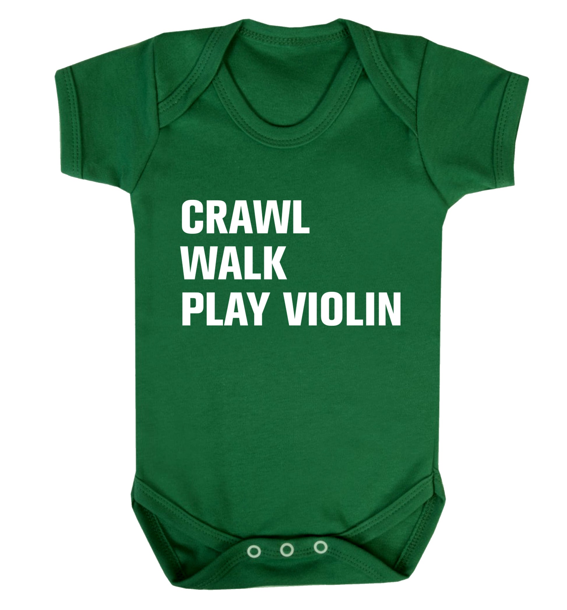 Crawl Walk Play Violin Baby Vest green 18-24 months