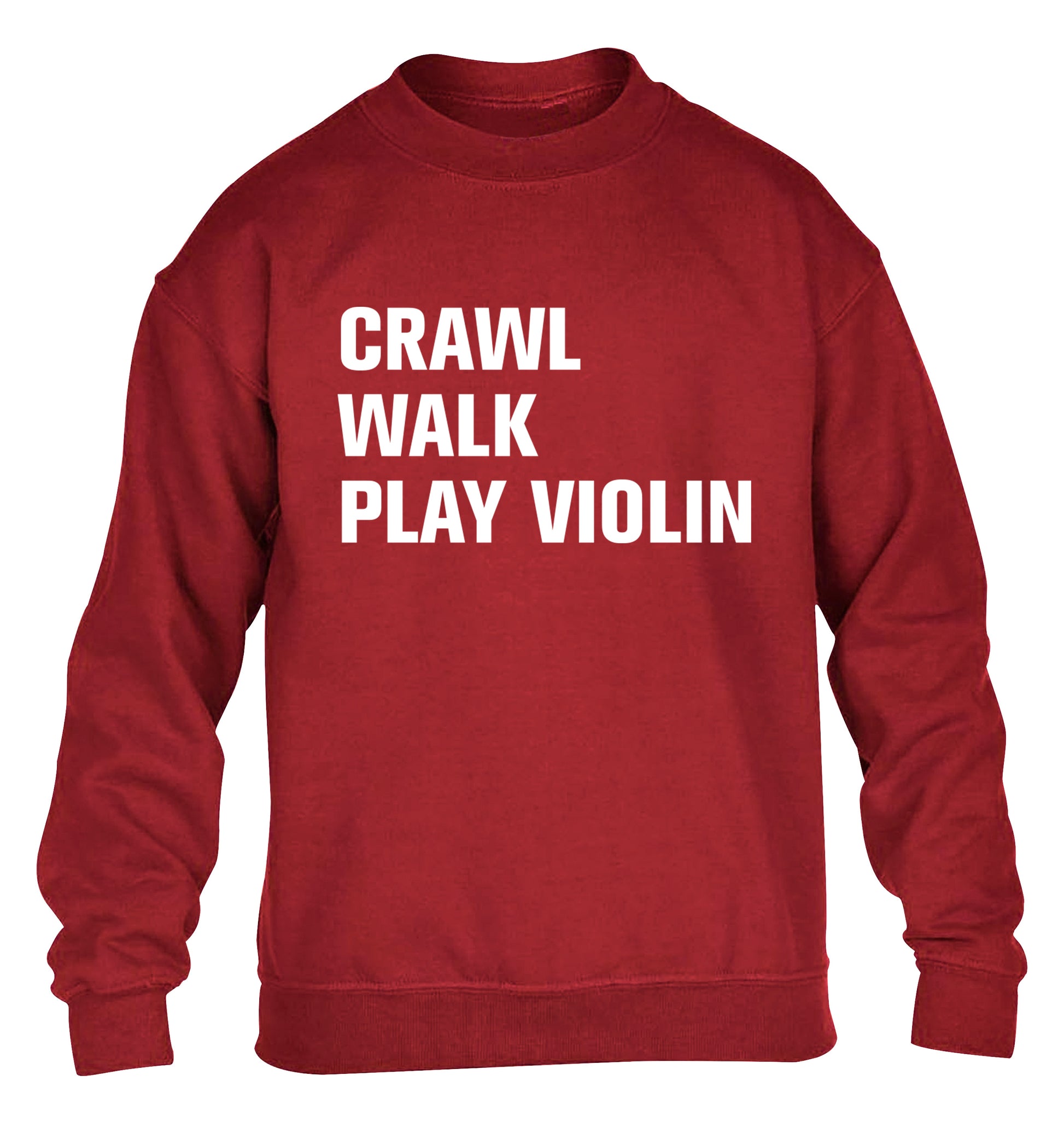 Crawl Walk Play Violin children's grey sweater 12-13 Years