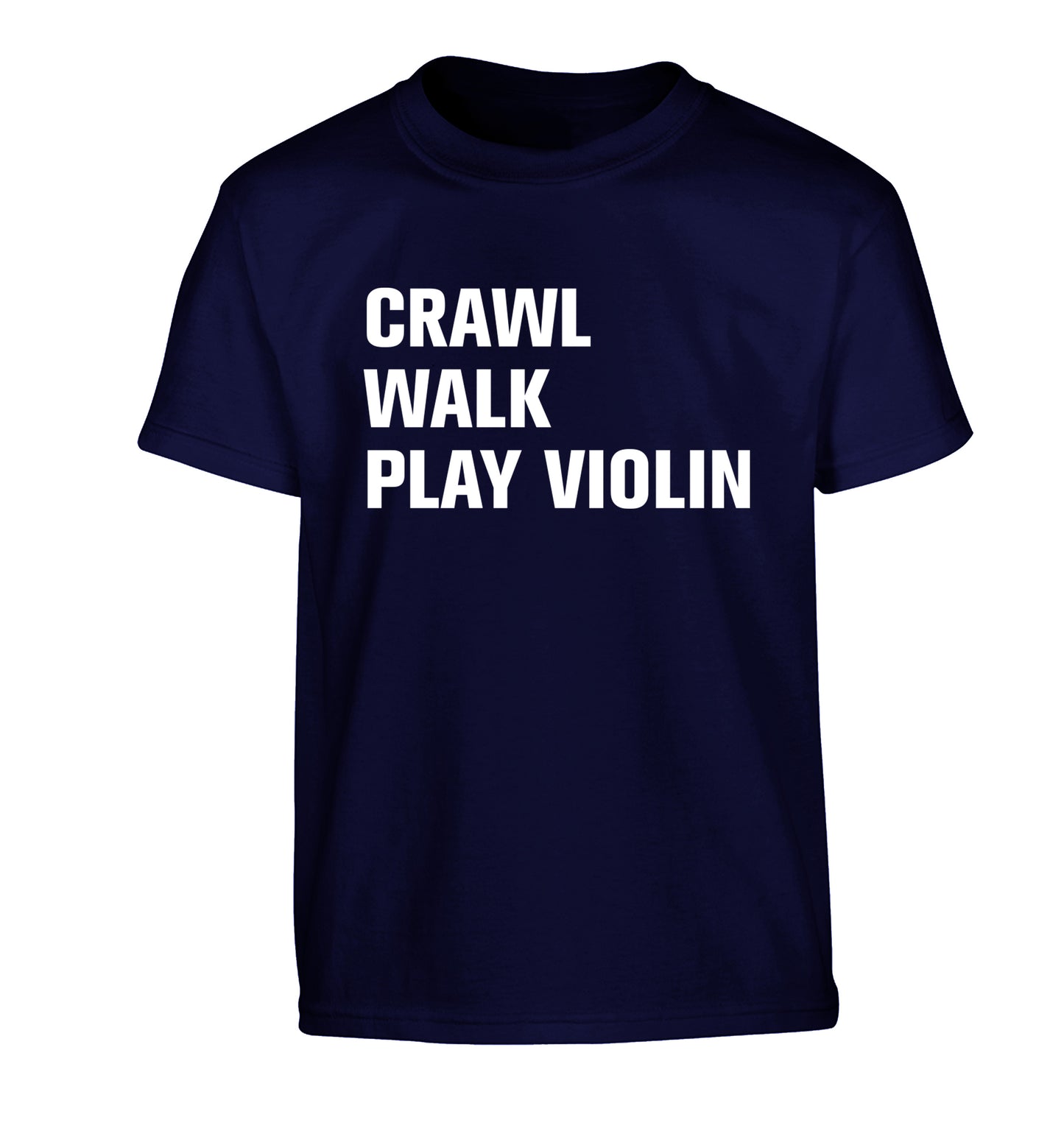 Crawl Walk Play Violin Children's navy Tshirt 12-13 Years