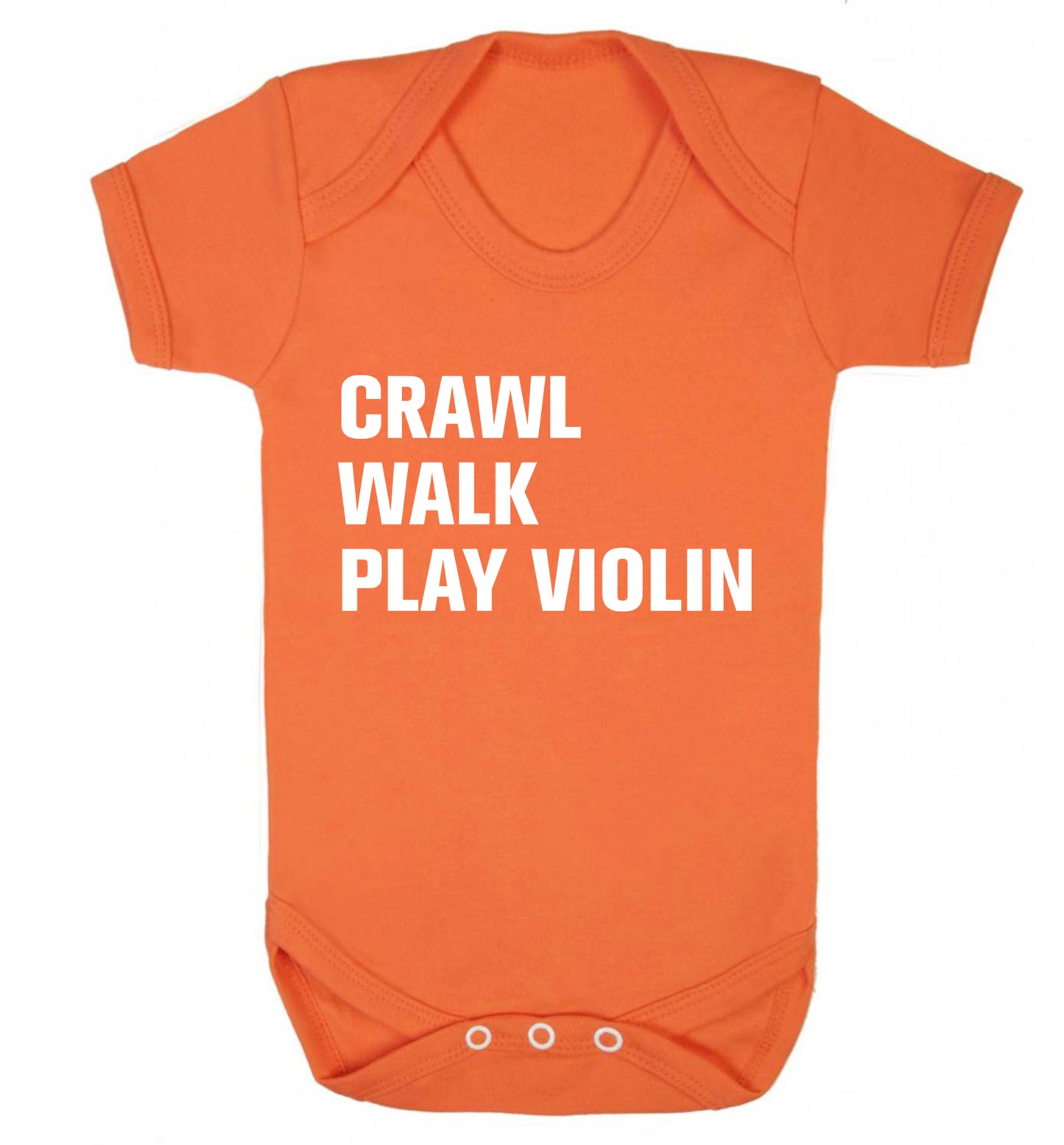 Crawl Walk Play Violin Baby Vest orange 18-24 months