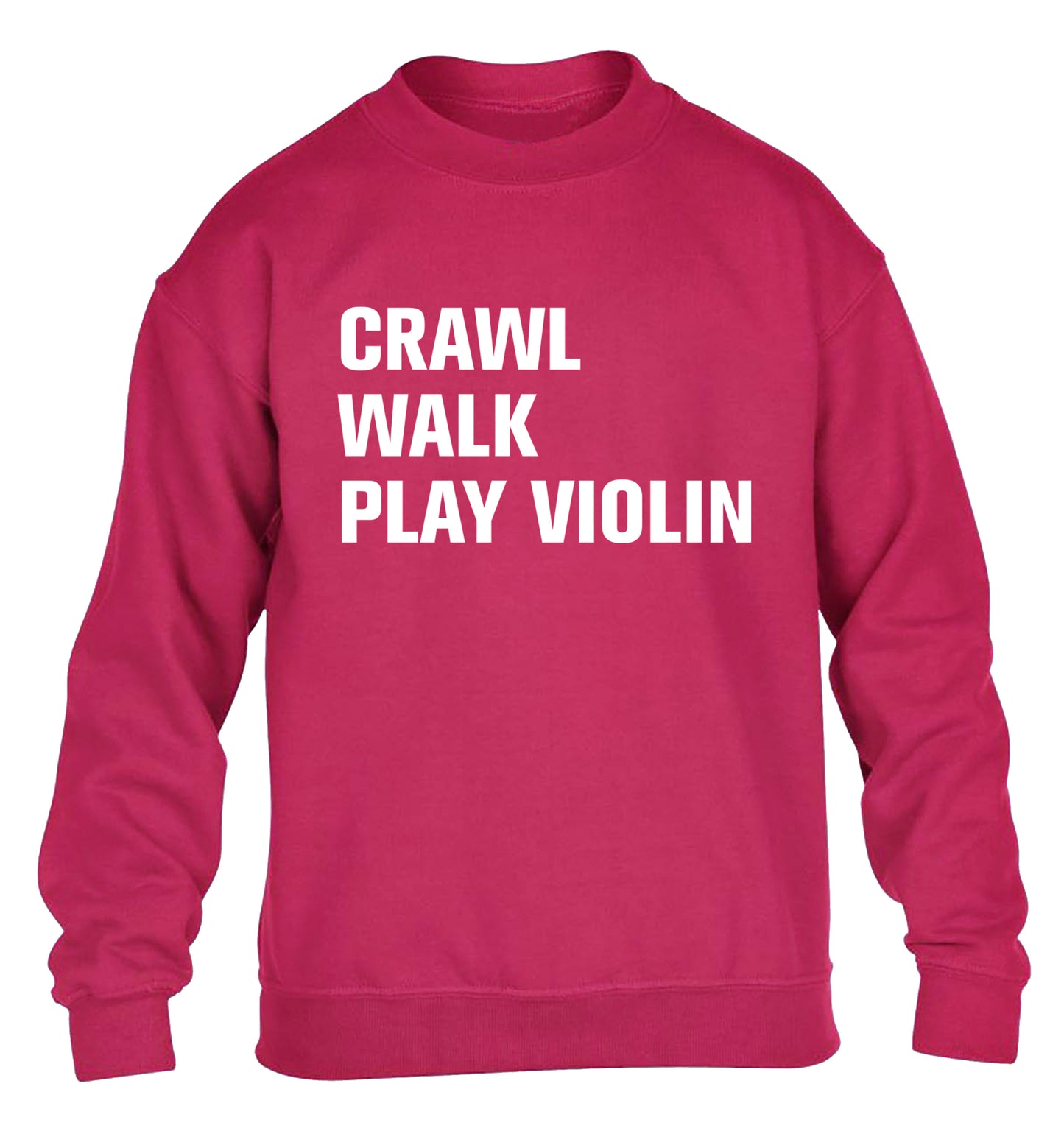 Crawl Walk Play Violin children's pink sweater 12-13 Years