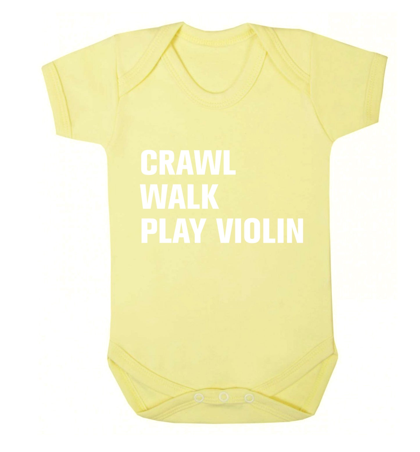 Crawl Walk Play Violin Baby Vest pale yellow 18-24 months