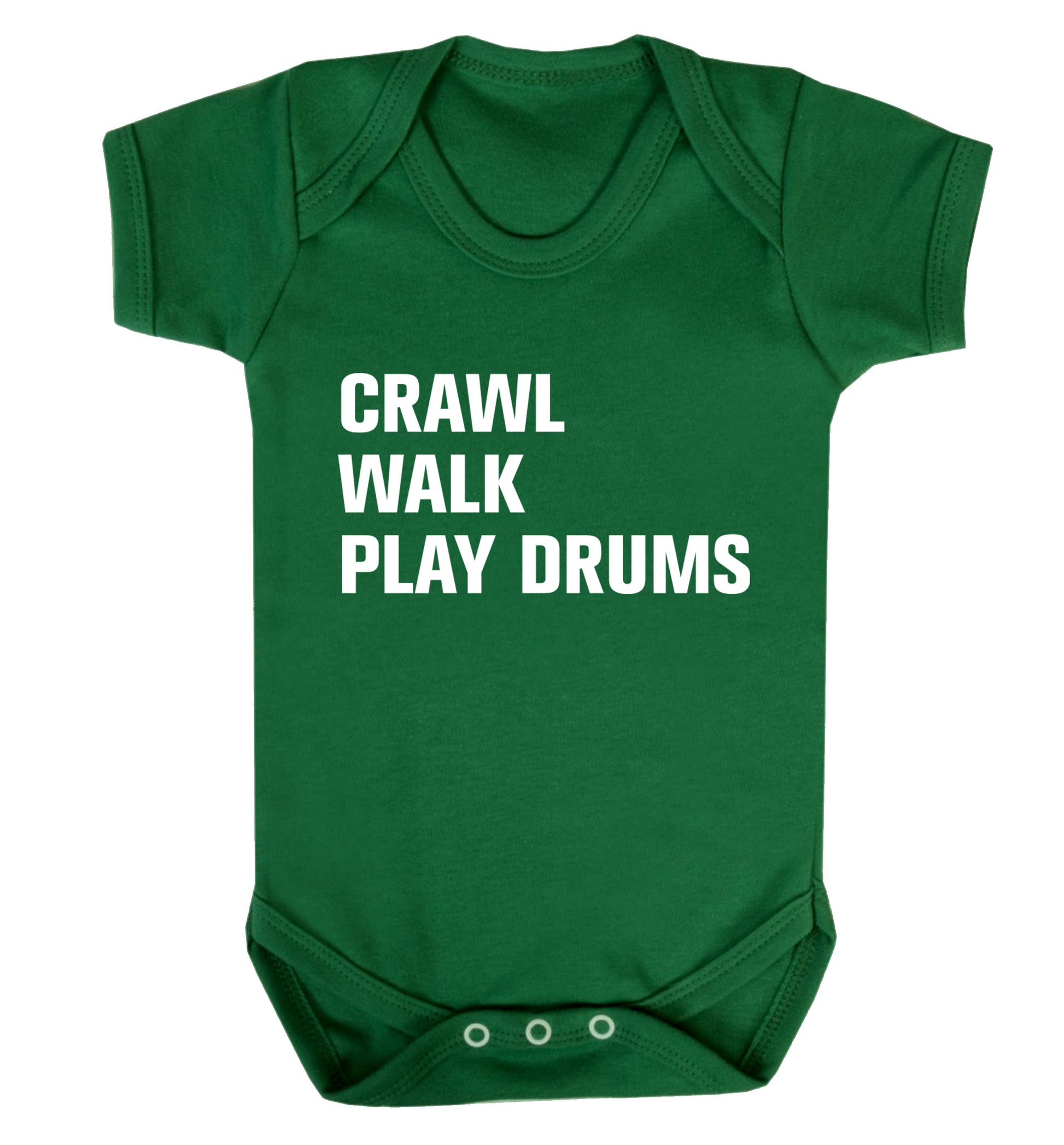 Crawl walk play drums Baby Vest green 18-24 months