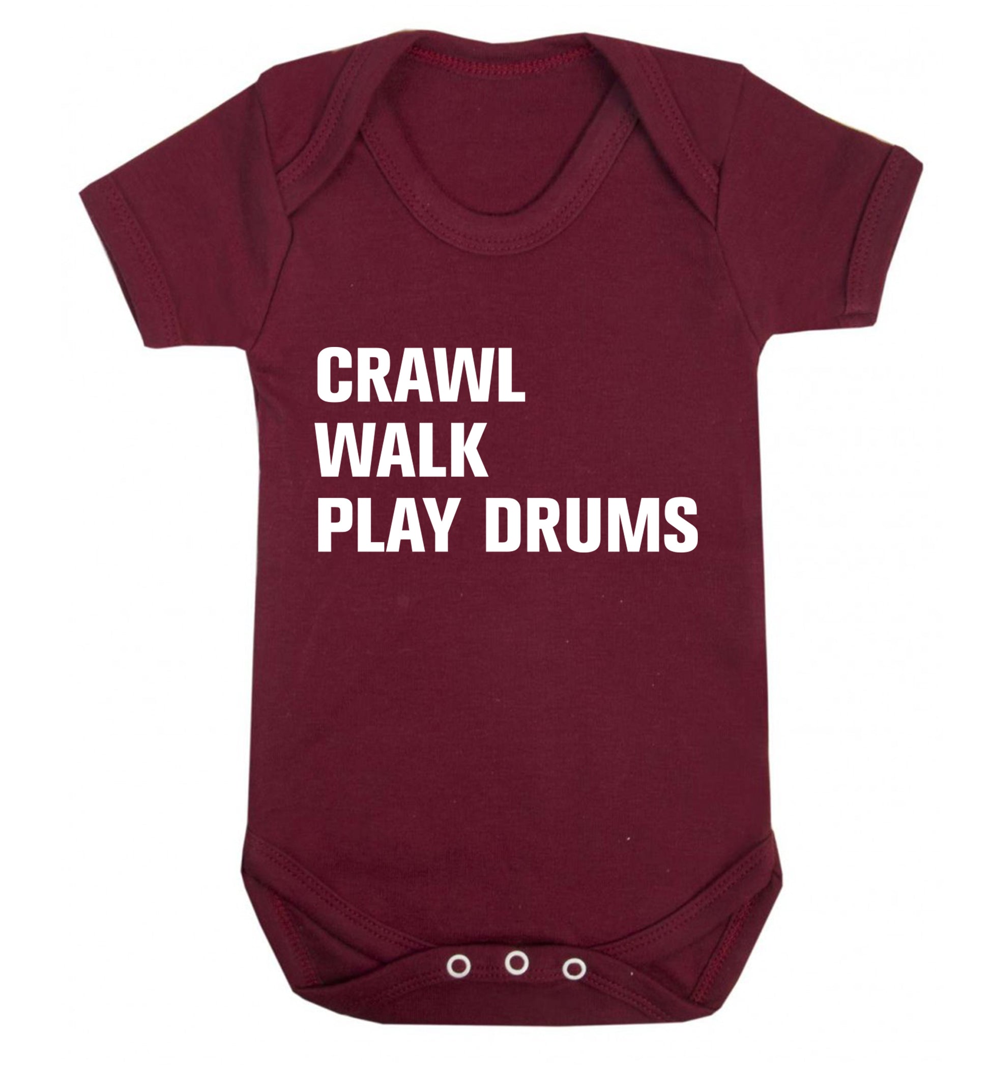 Crawl walk play drums Baby Vest maroon 18-24 months